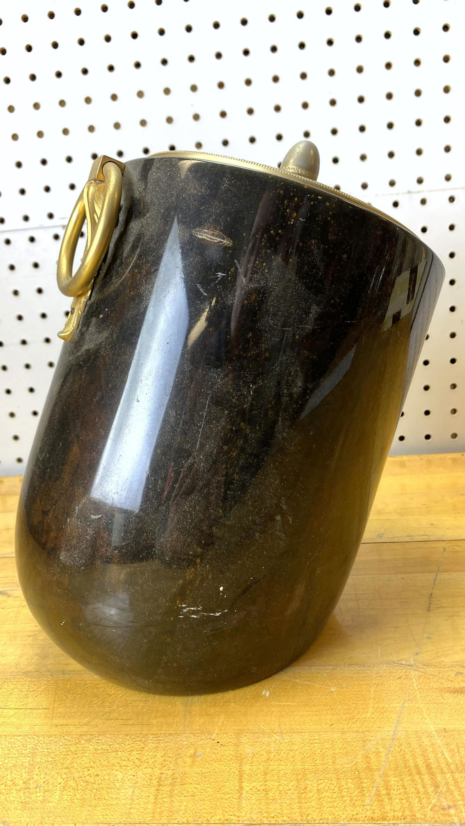ALDO TURA Ice Bucket. Brass lid. (1 of 9)
