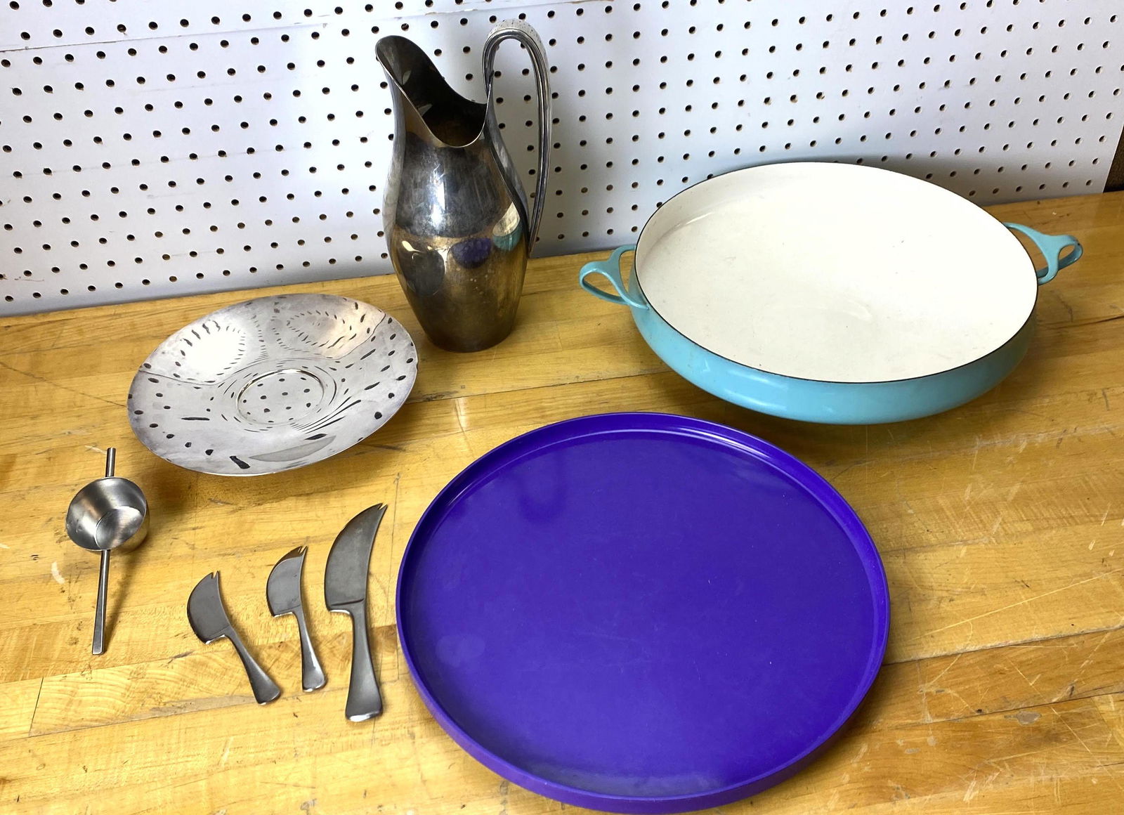 Mid Century Modern Kitchen Lot. Dansk, Silver plate. (1 of 11)