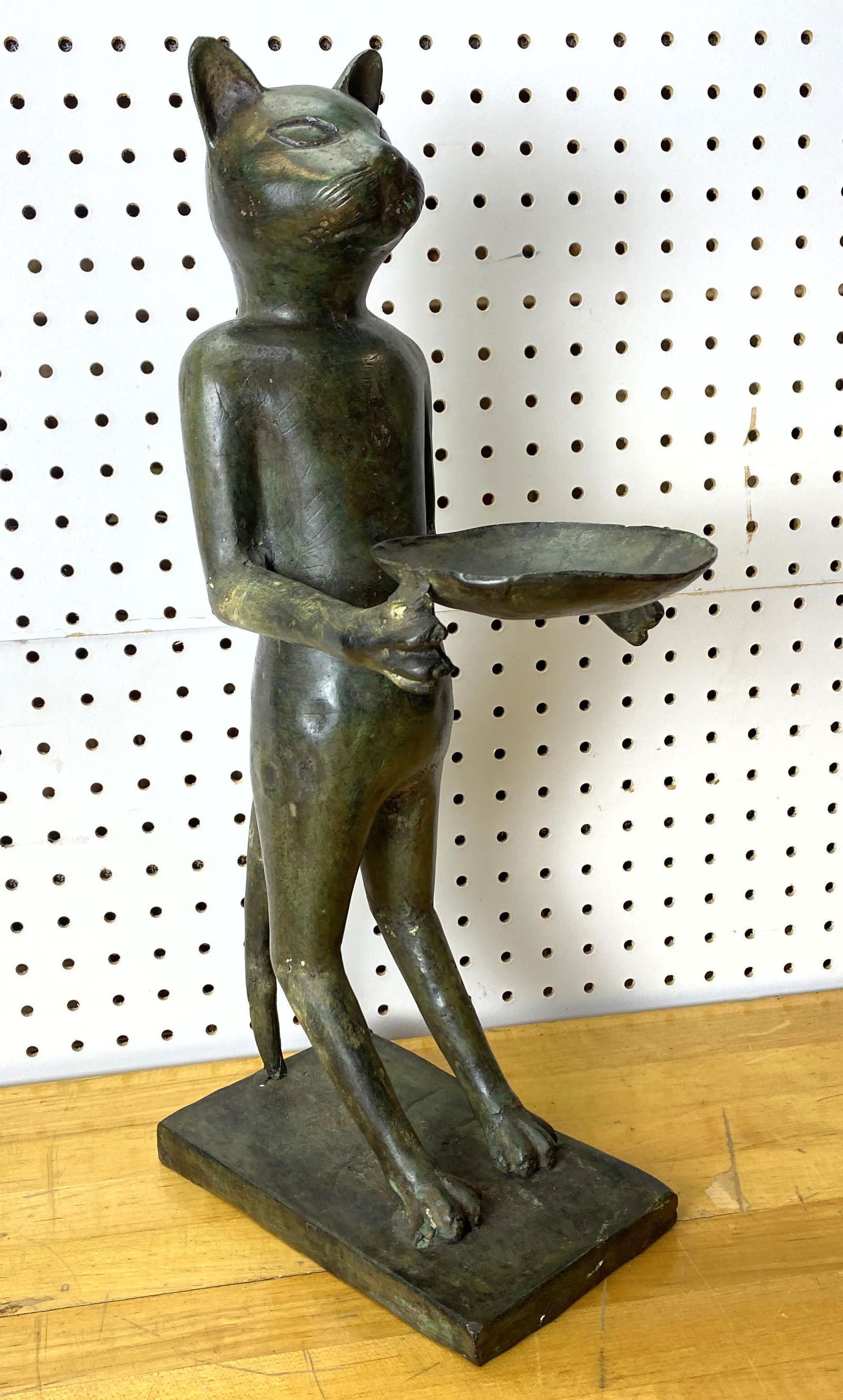 After Diego Giacometti Bronze Cat Butler Statue. Bronze (1 of 9)