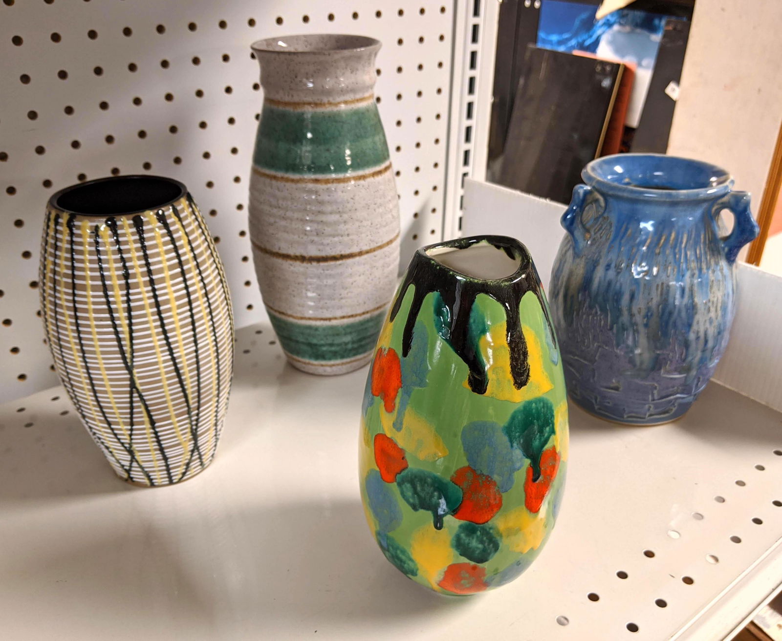 Shelf lot: 4pc European art pottery vases (1 of 6)