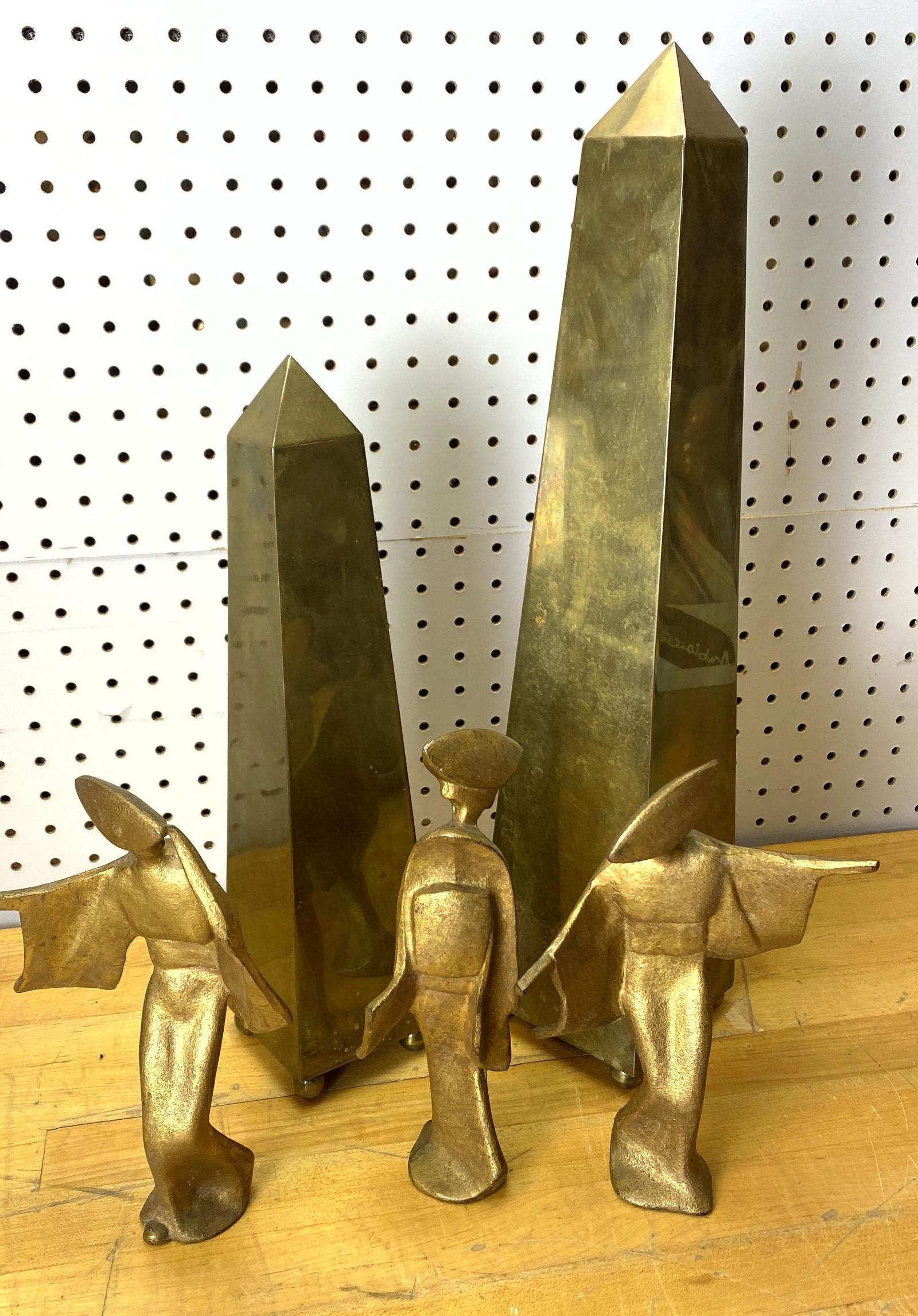 Mid Century Modern Brass Lot. Obelisks and Asian style (1 of 11)