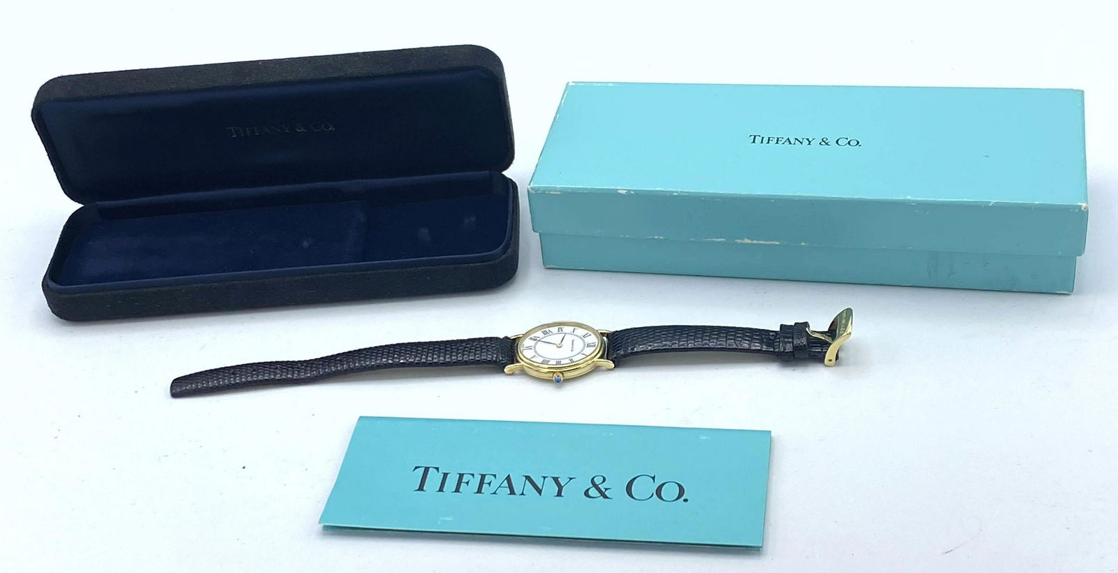 14K Gold Tiffany and Co Wrist Watch with Box. (1 of 6)