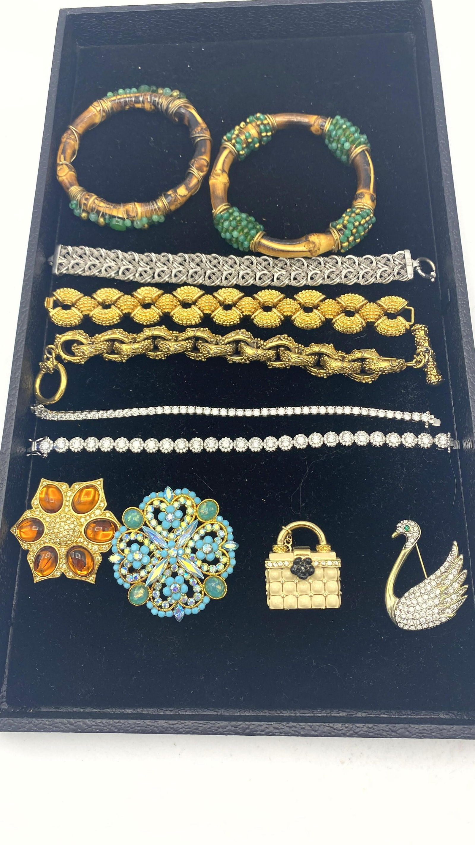 Bead wrapped Bamboo Bracelets. ST JOHN mechanical pur (1 of 11)