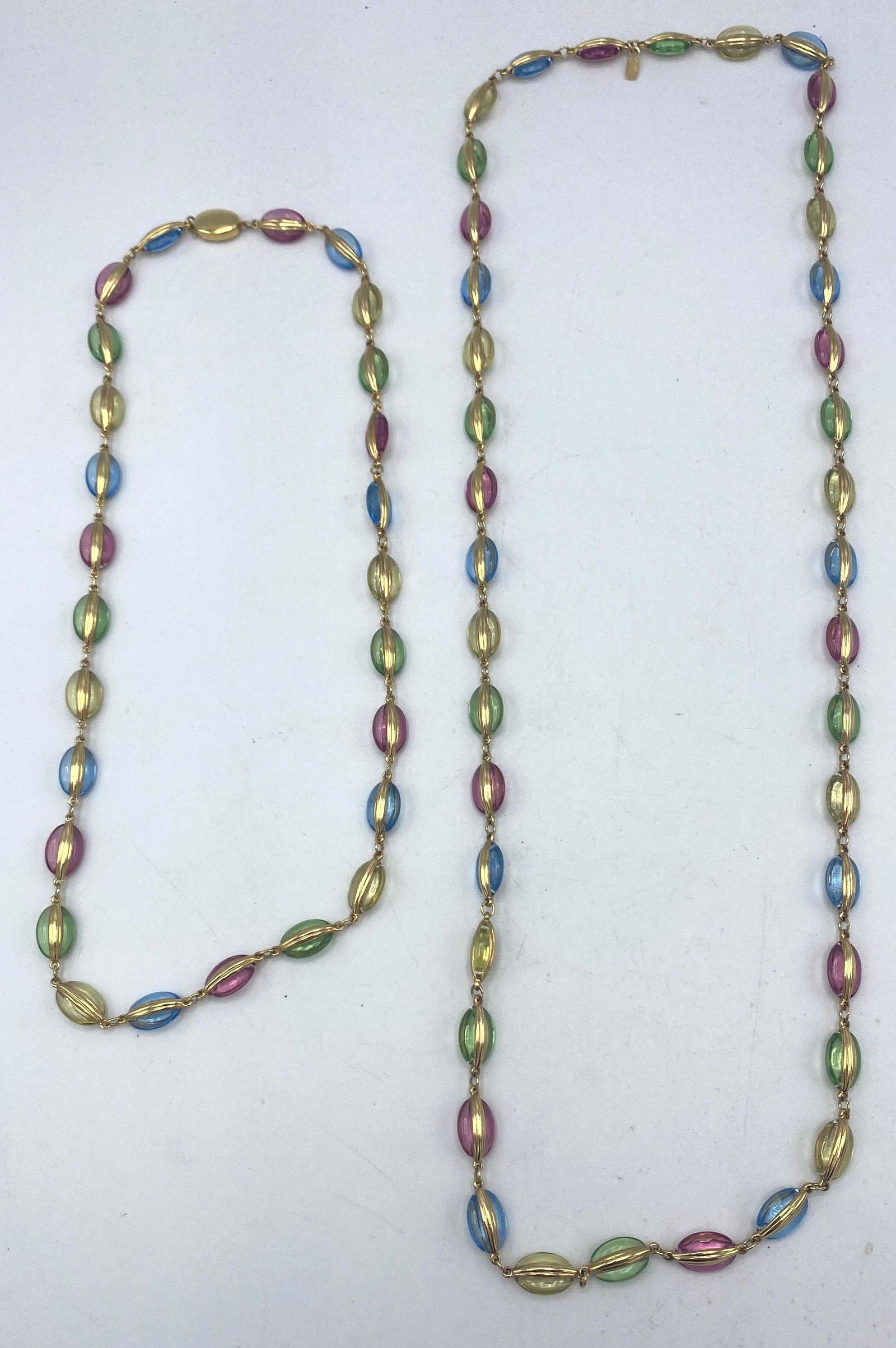 2pcs Swarovski Colored Crystal Necklaces. (1 of 6)