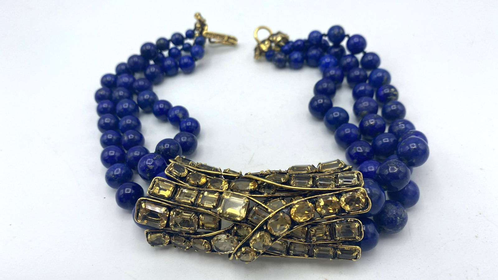 IRADJ MOINI Lapis and Citrine Necklace. Designer Jewelr (1 of 4)