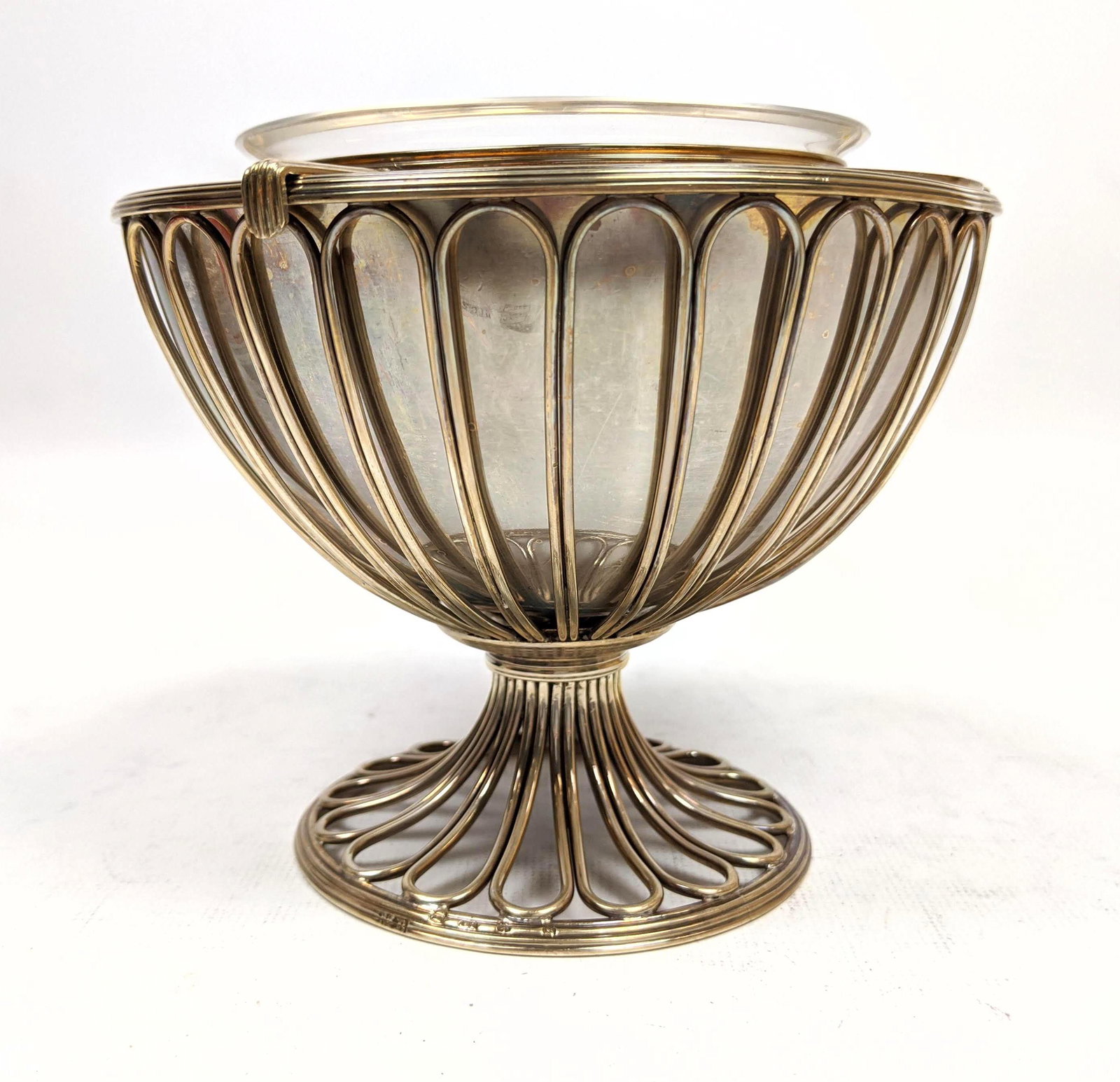 Sterling Caviar Server with Glass Liner. 16ozt without (1 of 11)