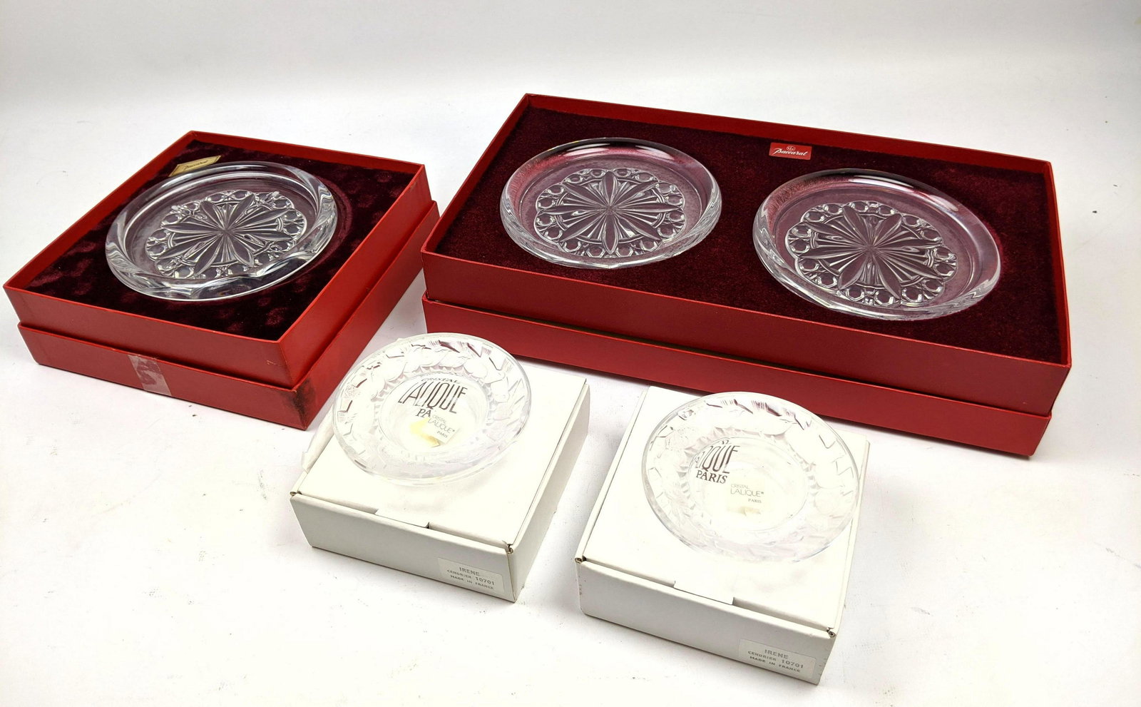 4 pcs Boxed Crystal.  Baccarat and Lalique. (1 of 17)