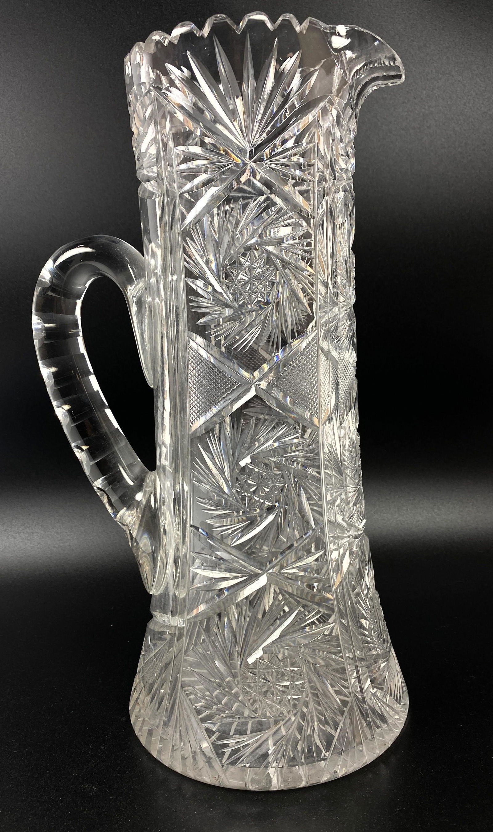 11.5 inch American Brilliant Period Pitcher Cut Glass (1 of 8)