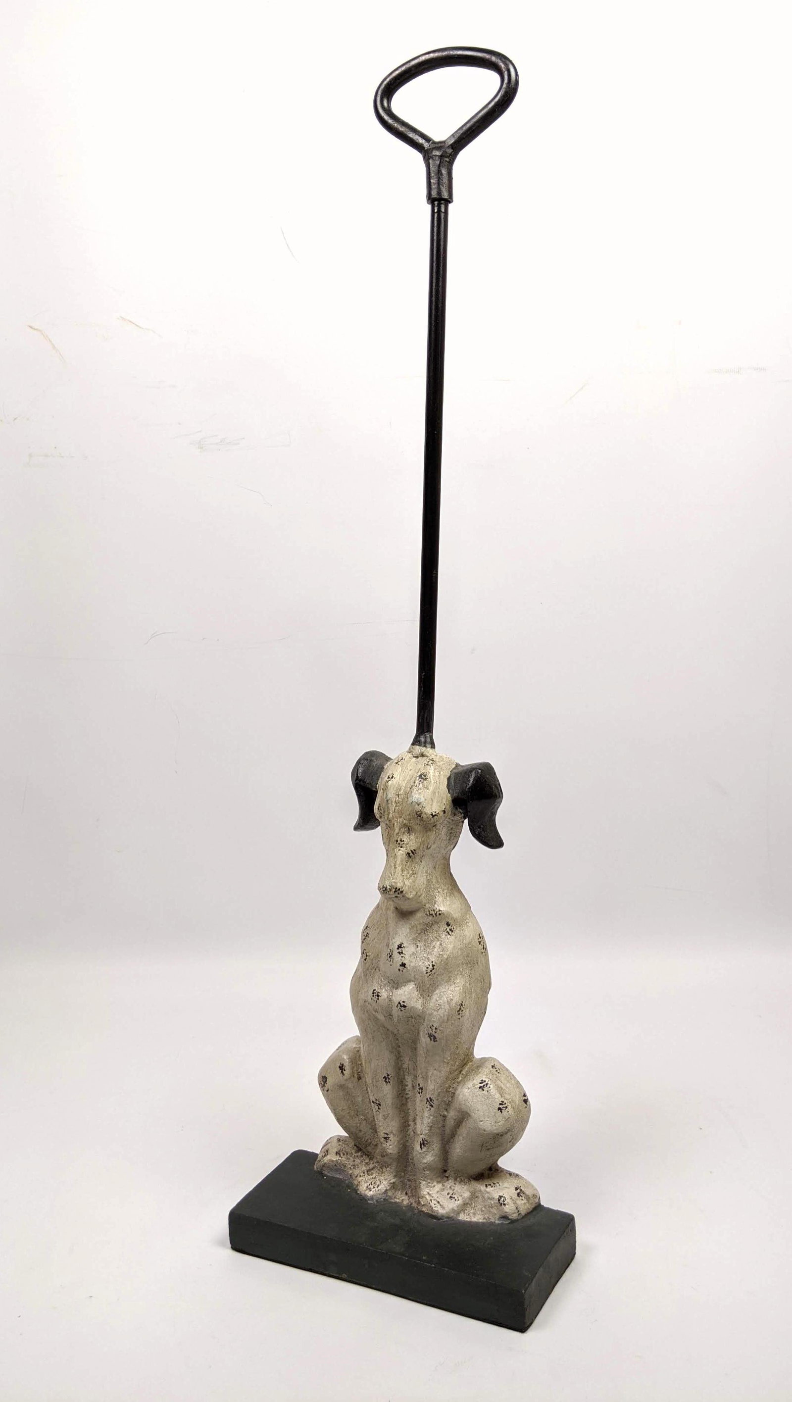 Vintage Painted Iron Dog Doorstop with Handle. (1 of 8)
