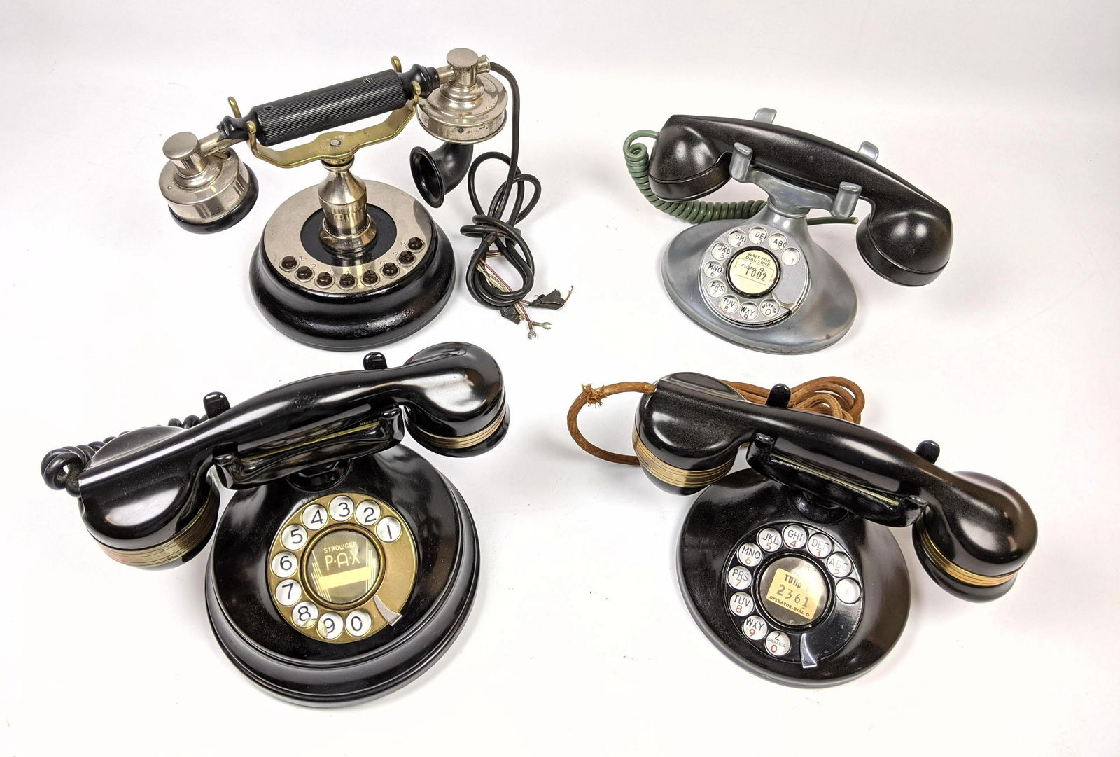 4 pcs Vintage Telephone Phones. Round Bases. (1 of 18)