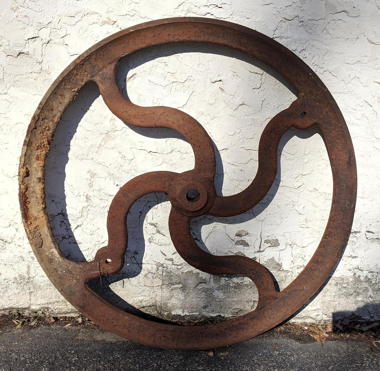 Large Iron Industrial Wheel. (1 of 5)