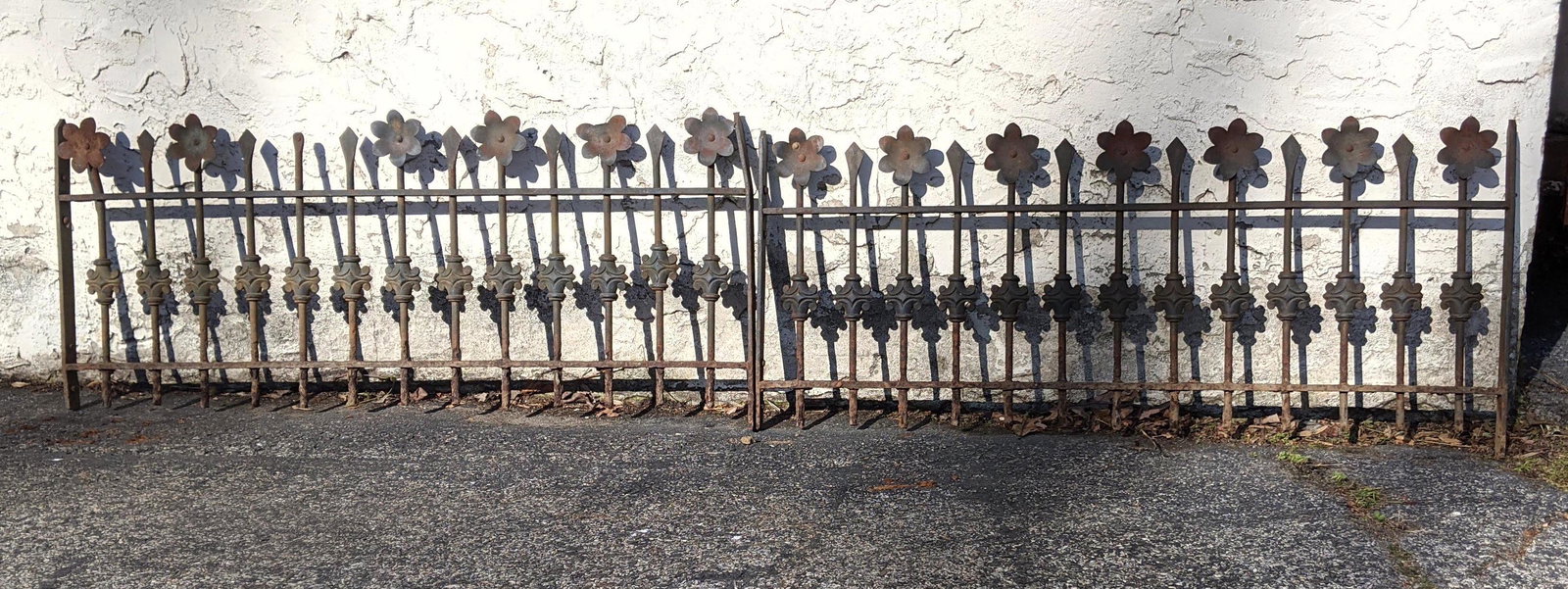 Pair Vintage Iron Window Grates. Low garden fencing. (1 of 6)