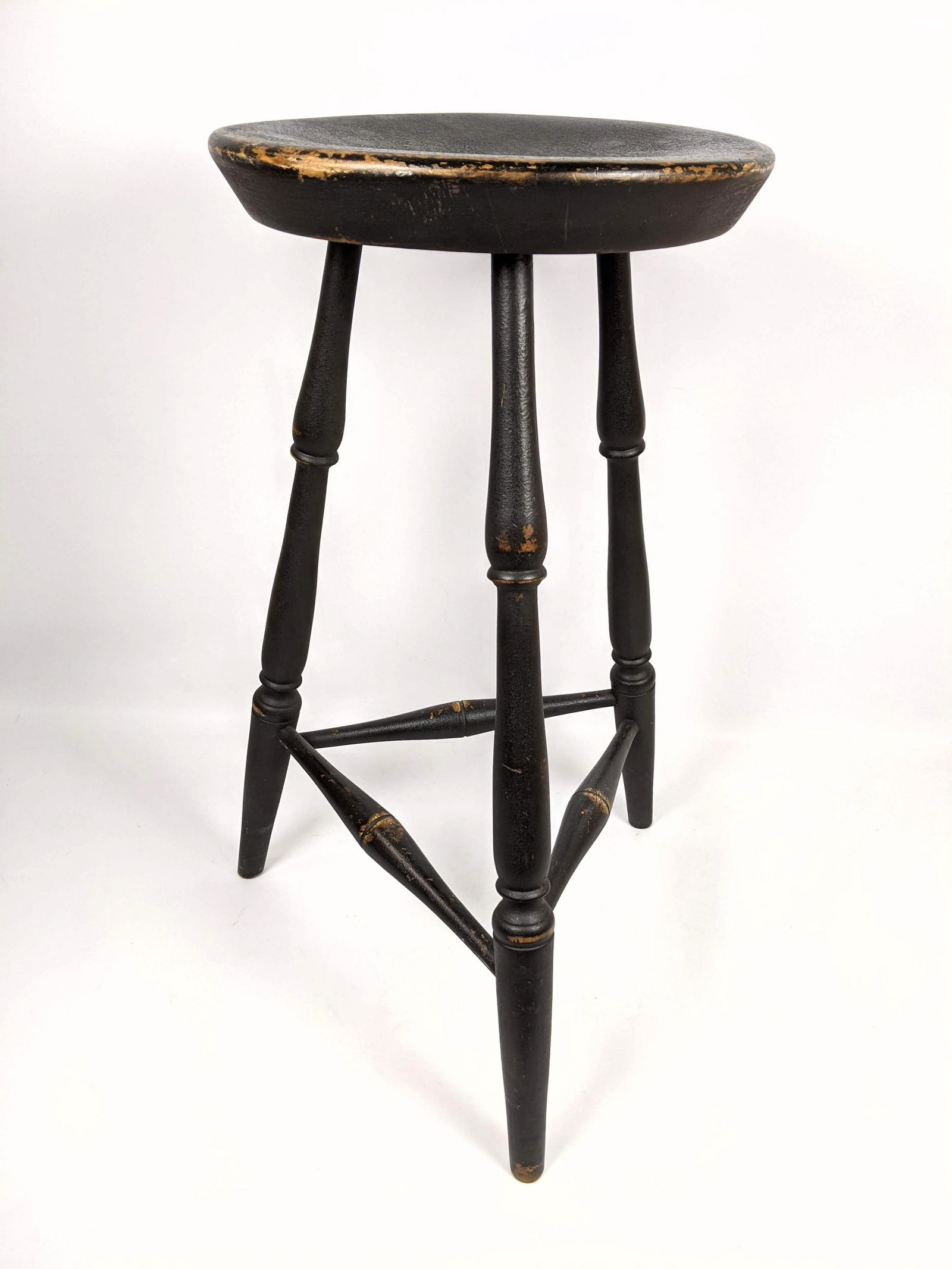 DAVID T. SMITH Tall Stool. Black finish.  Cabinetmakers (1 of 10)