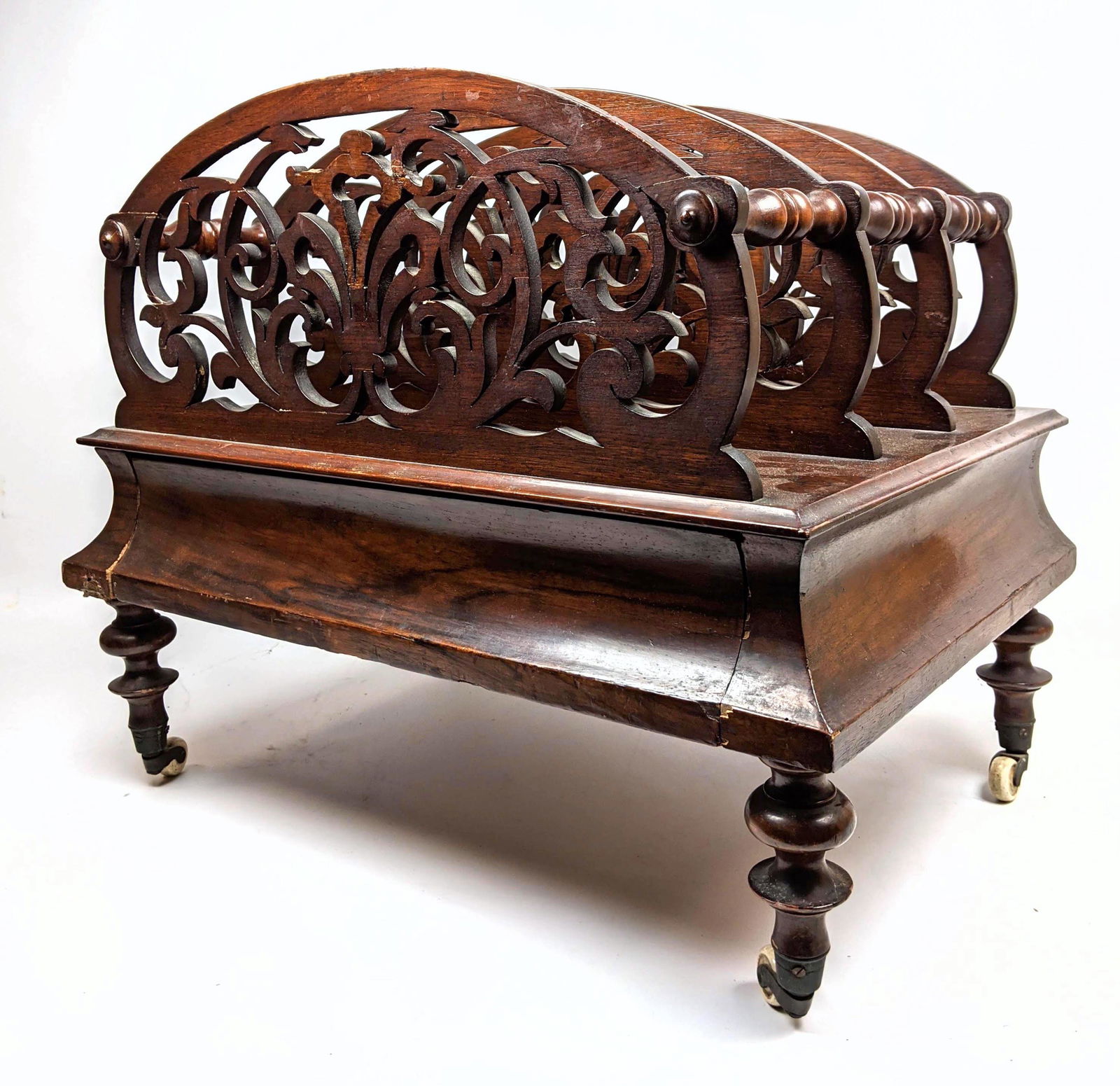 Antique empire Style Magazine Paper Rack Holder with Dr (1 of 14)