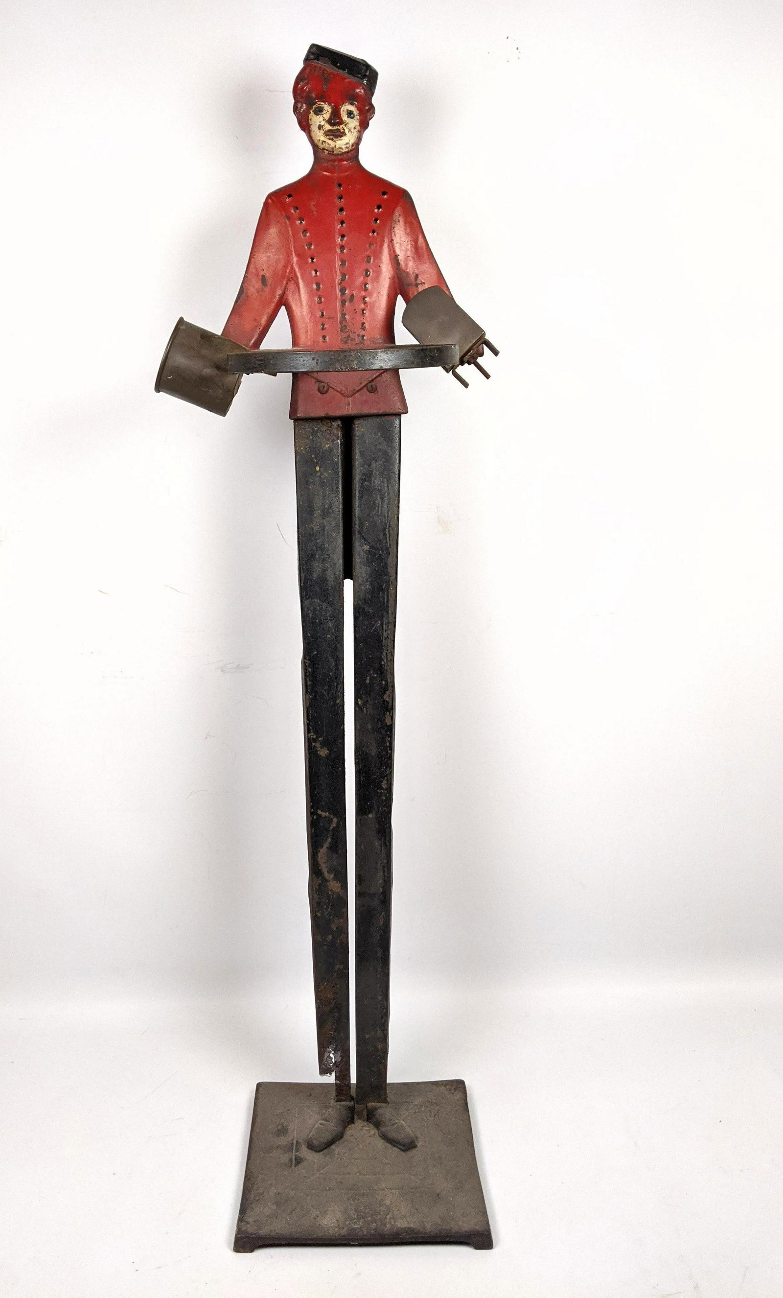 Vintage Iron Bell Hop Smoking Stand. (1 of 13)