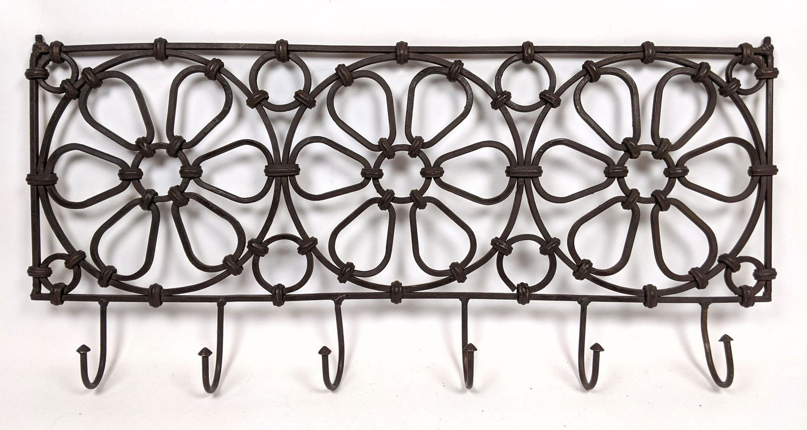 Contemporary Iron Wall Coat Rack. (1 of 8)