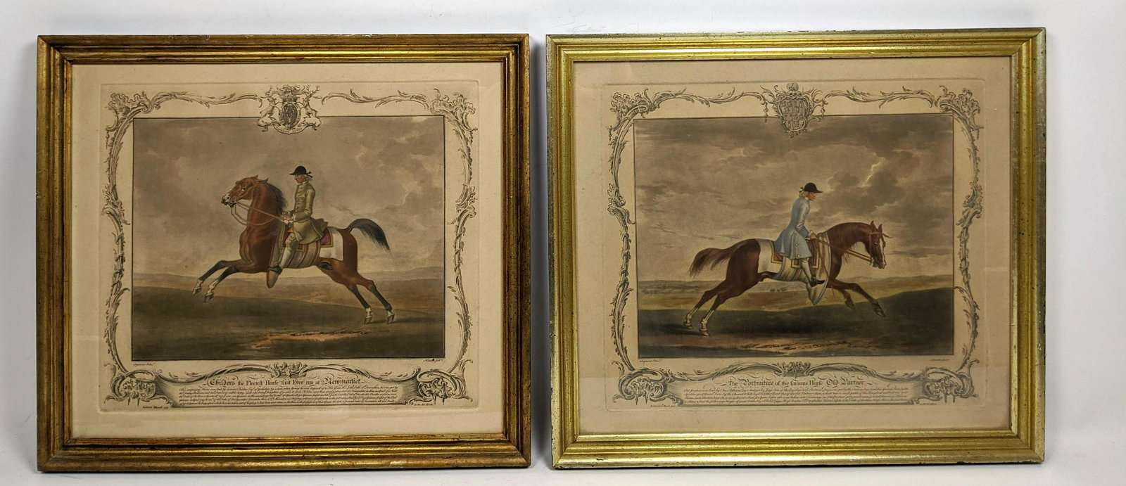2 Antique Colored Engravings of Horses. (1 of 13)