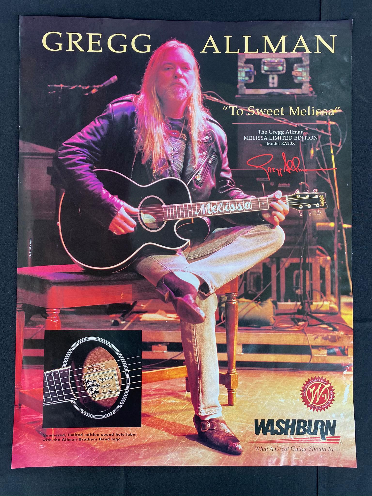 Greg Allman Promotional Concert Poster For Washburn Gui (1 of 2)