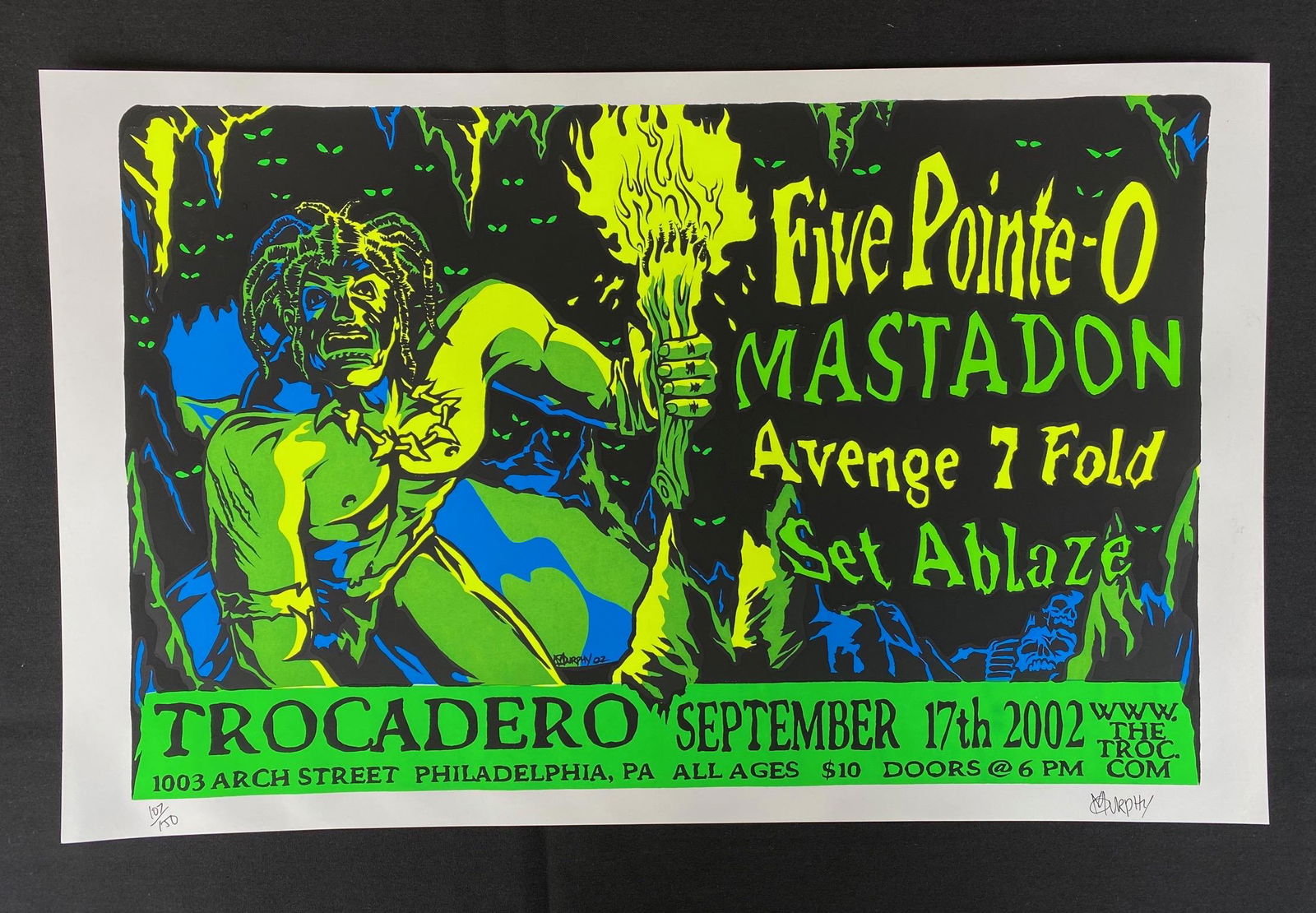Five Pointe-0. Concert Poster Mastodon. Avenge 7 Fold. (1 of 4)