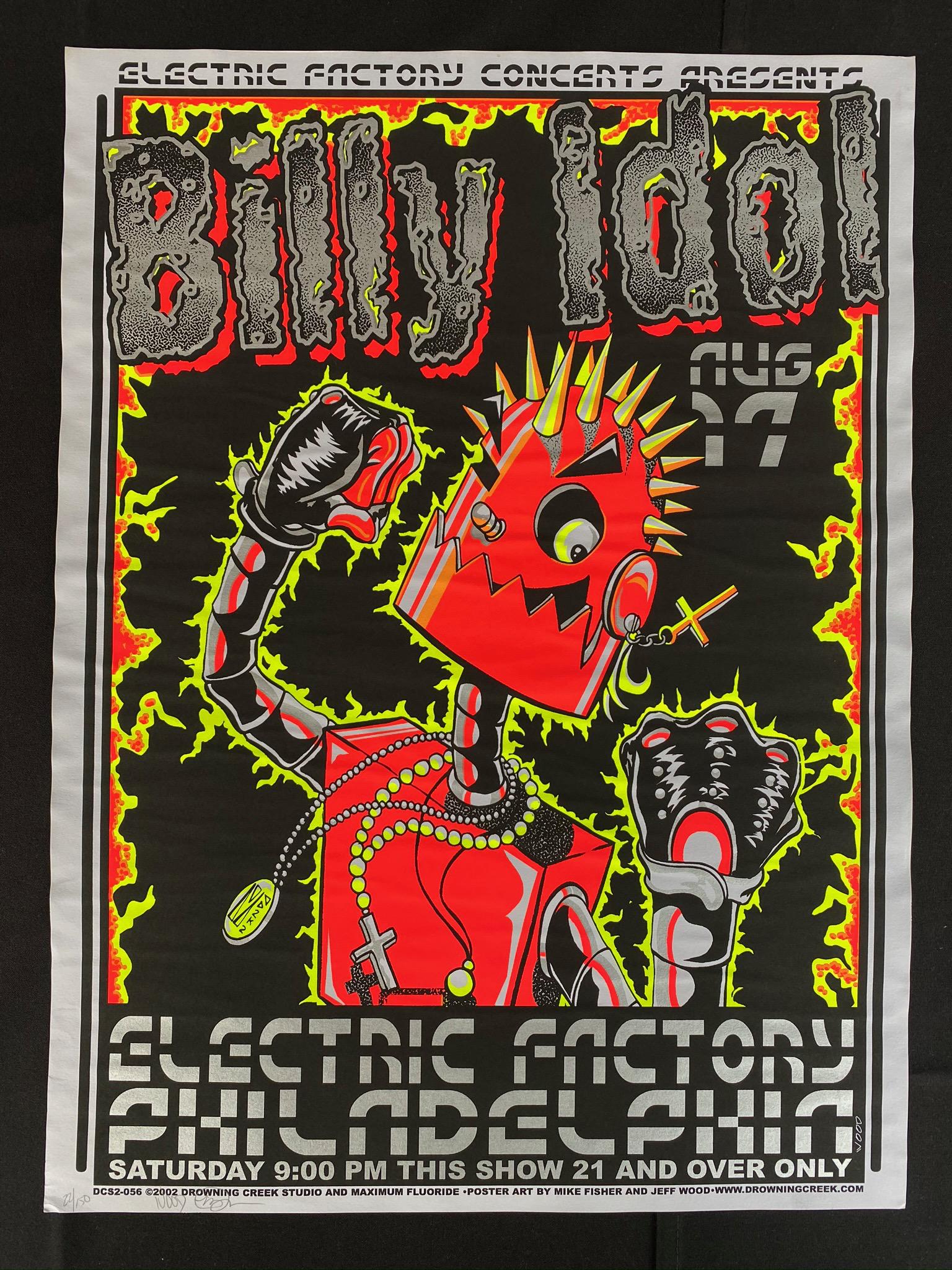 Billy Idol Concert Poster August 17 Philadelphia Electr (1 of 4)