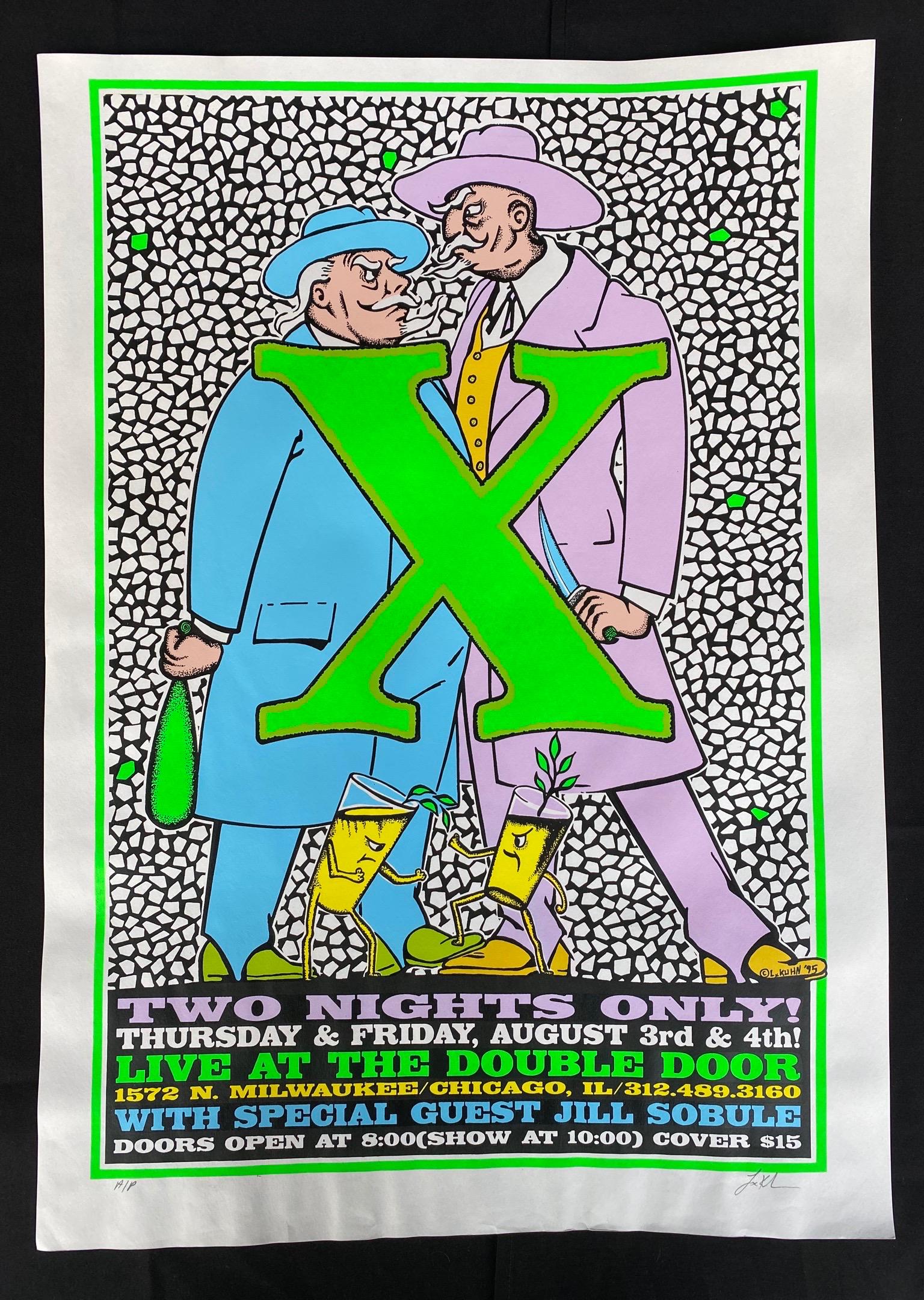 X Concert Poster August 3 and 4 1995 Live at the Double (1 of 4)
