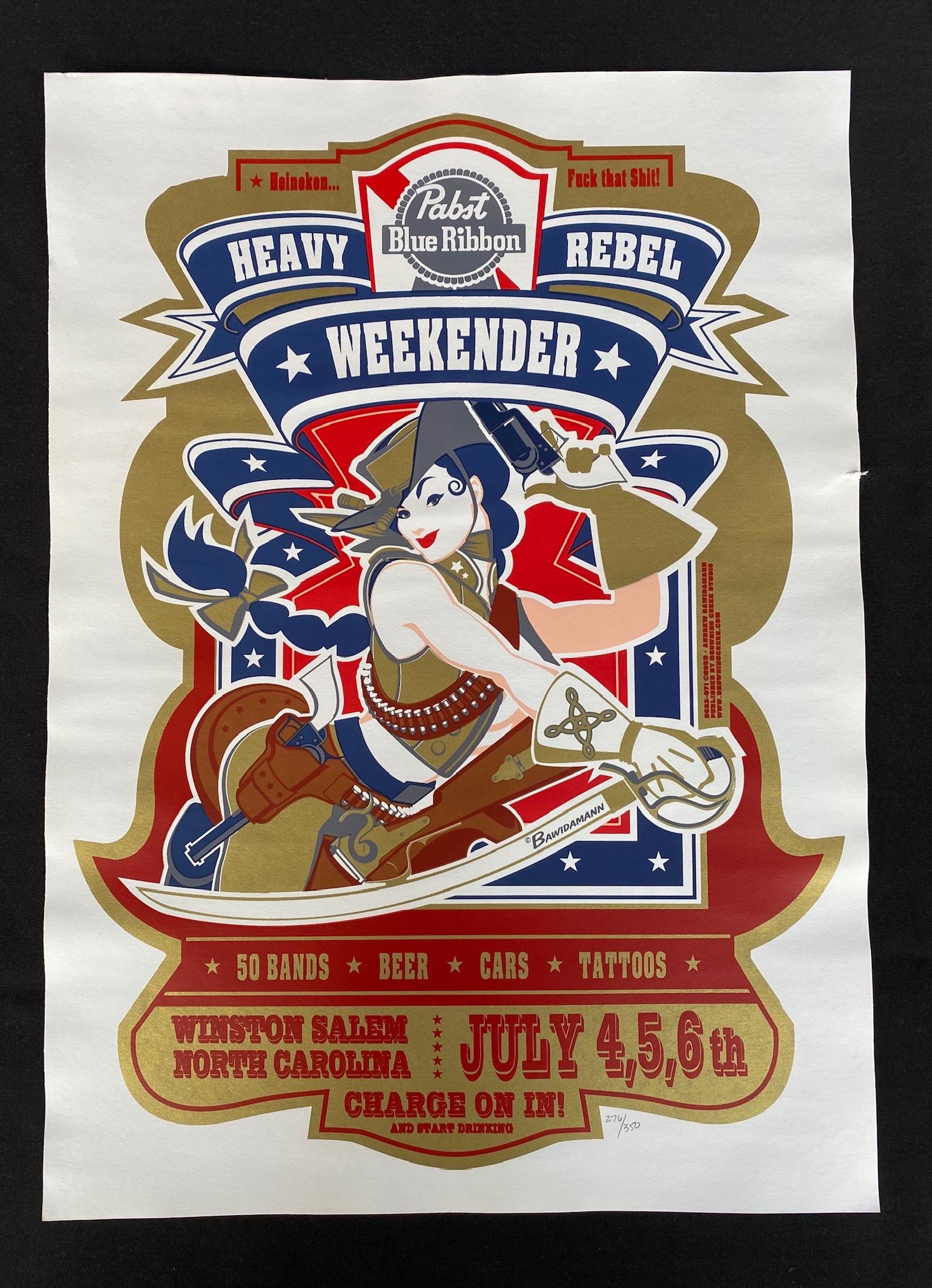 Pabst Blue Ribbon Concert Poster Heavy Rebel Weekender (1 of 4)