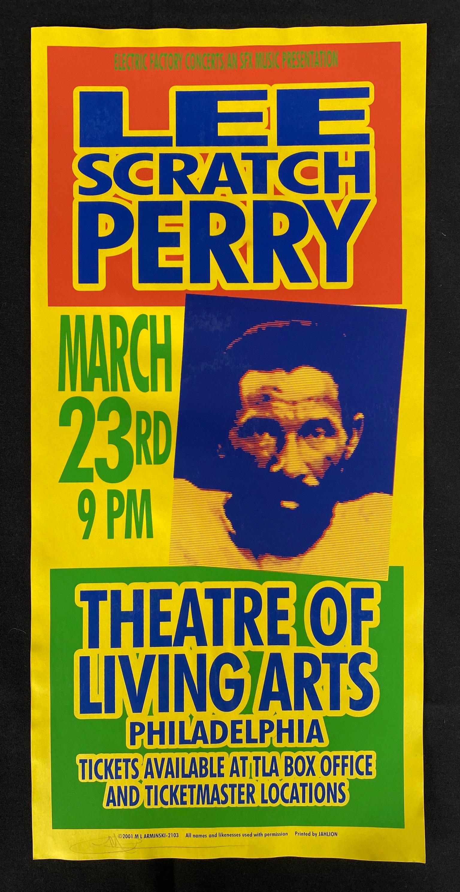 Lee Scratch Concert Poster Perry March 23 2001 Theater (1 of 3)