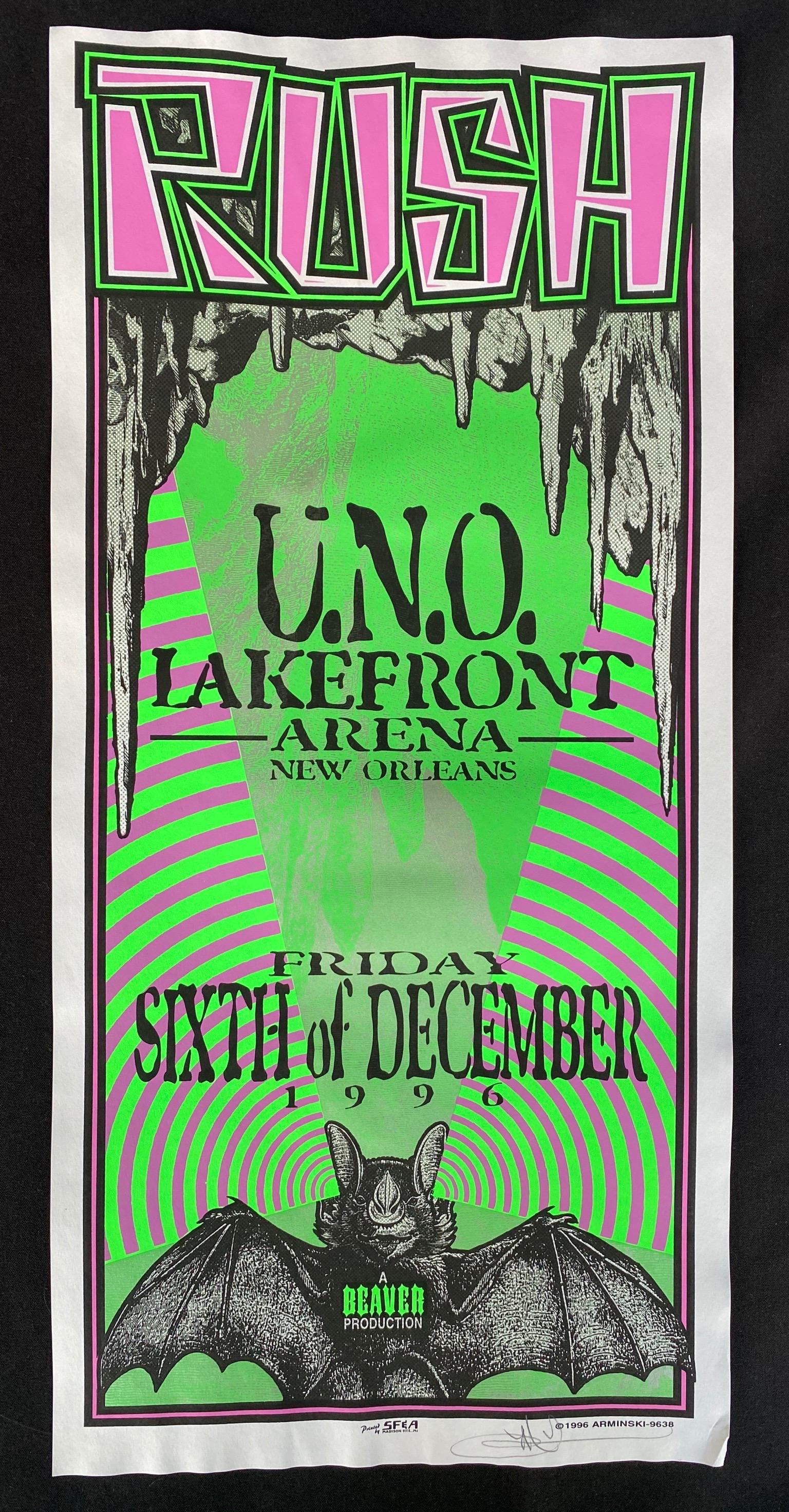 Rush Concert Poster at the Lakefront Arena In New Orlea (1 of 3)