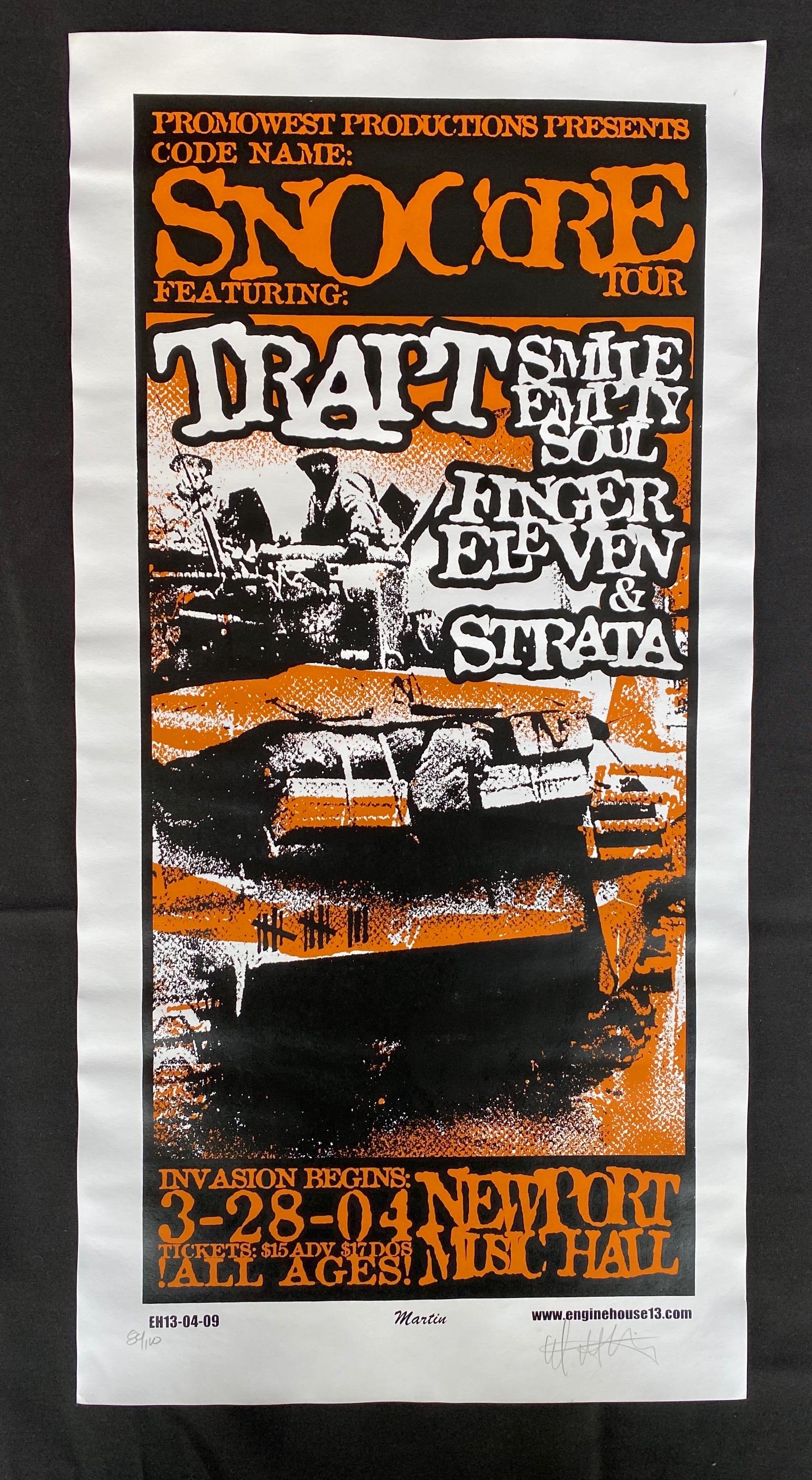 Trapt. Finger Eleven and Guests Concert Poster March 28 (1 of 4)