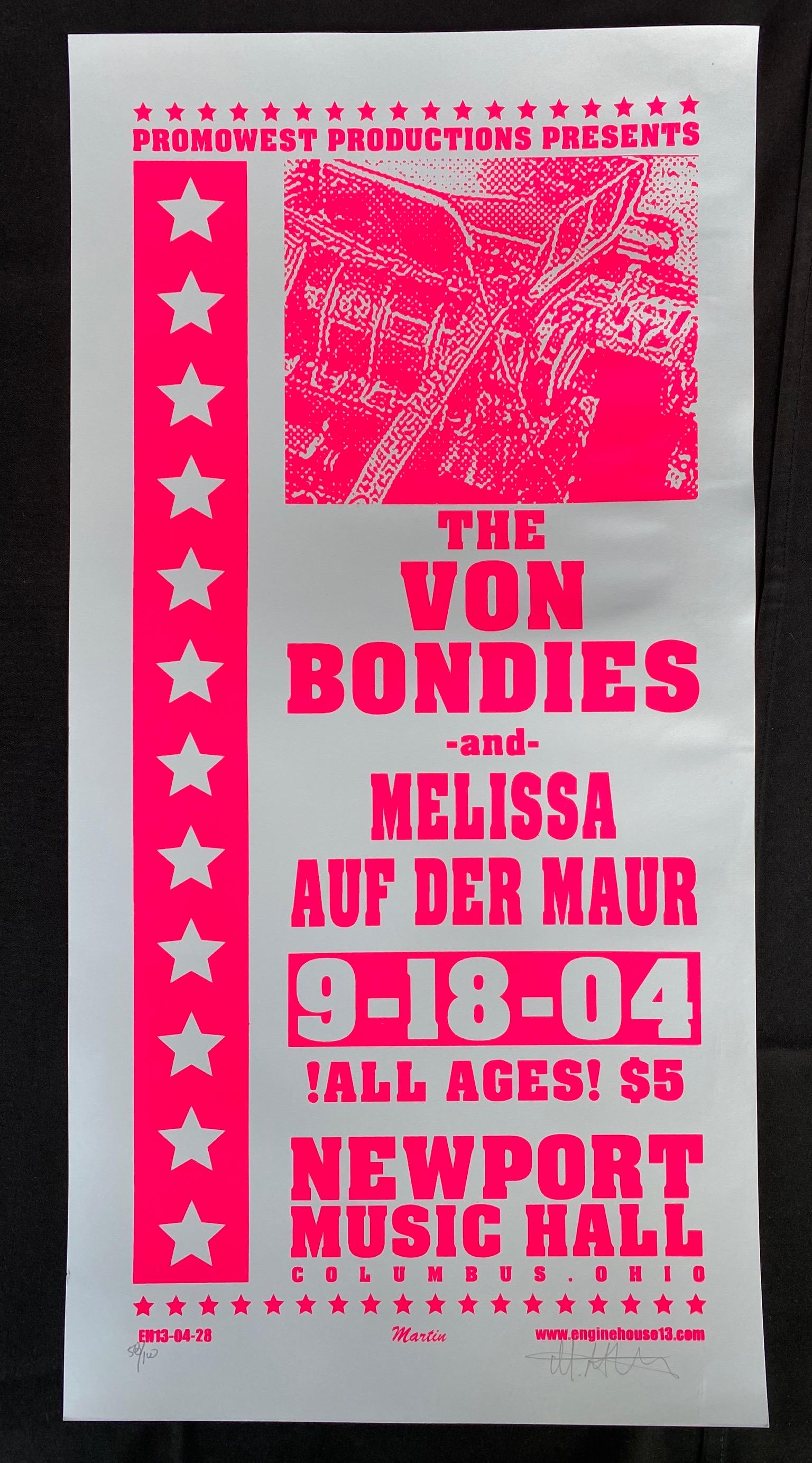 The Von Bondies End Guest Concert Poster September 18 2 (1 of 4)