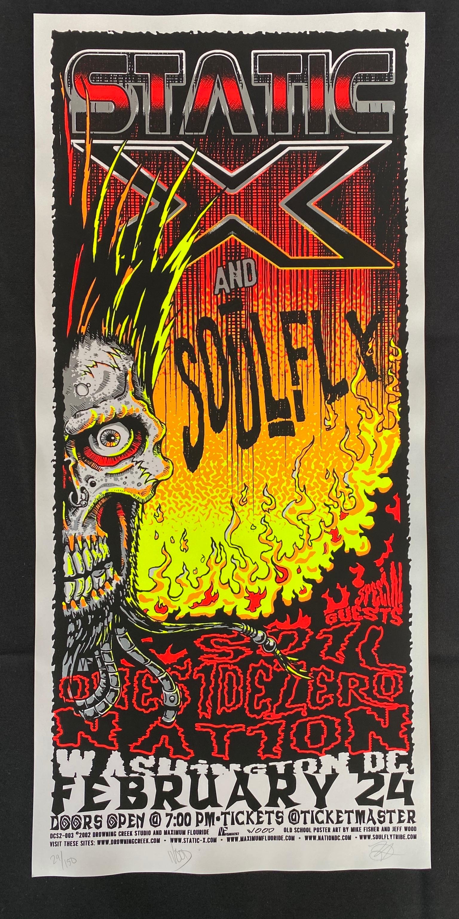 Static X and Soul Fly Concert Poster February 24 Washin (1 of 4)
