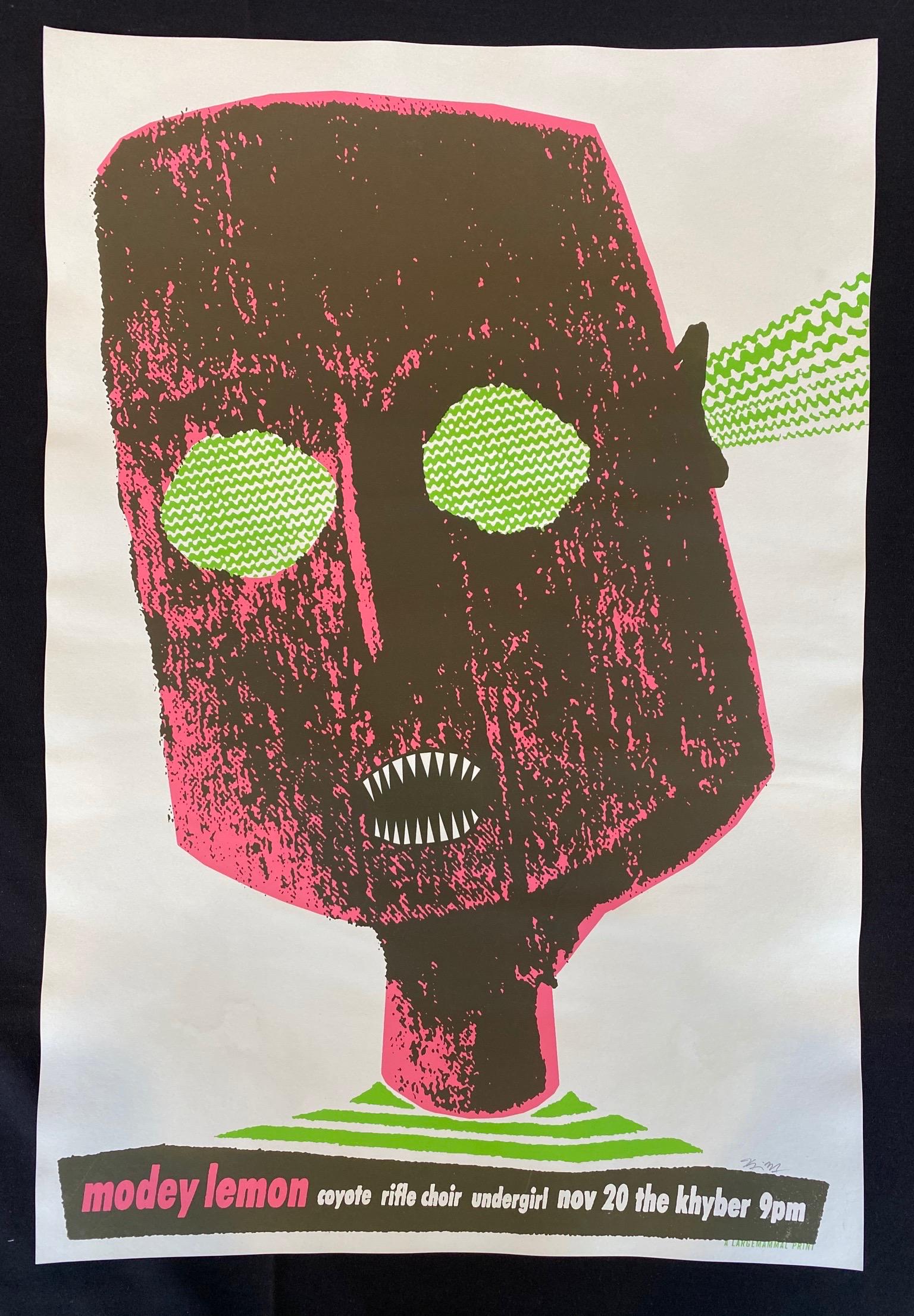 Modey Lemon Concert Poster November 20 at the Khyber Ar (1 of 3)