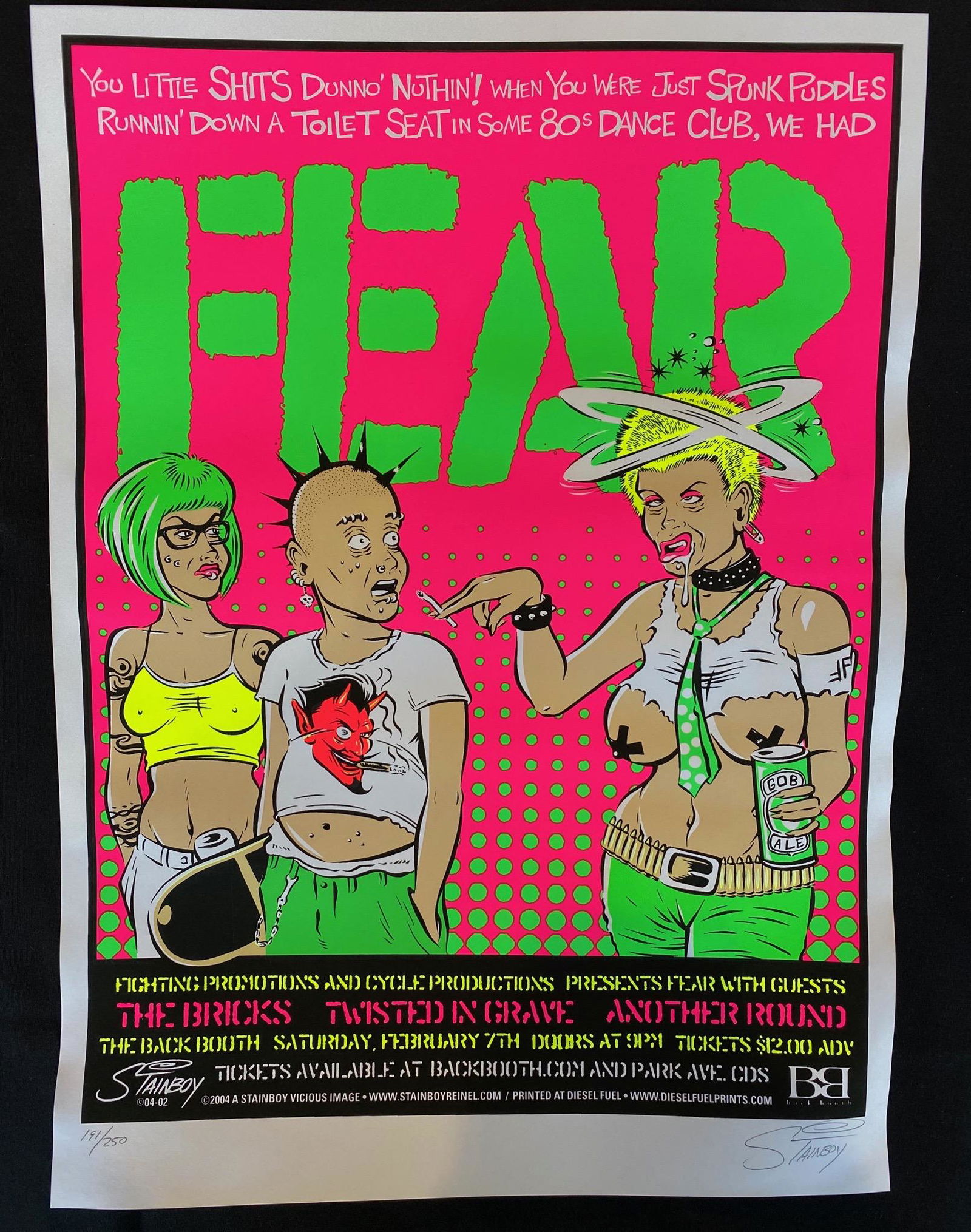 Fear and Guests Concert Poster February 7 2004 at the B (1 of 4)