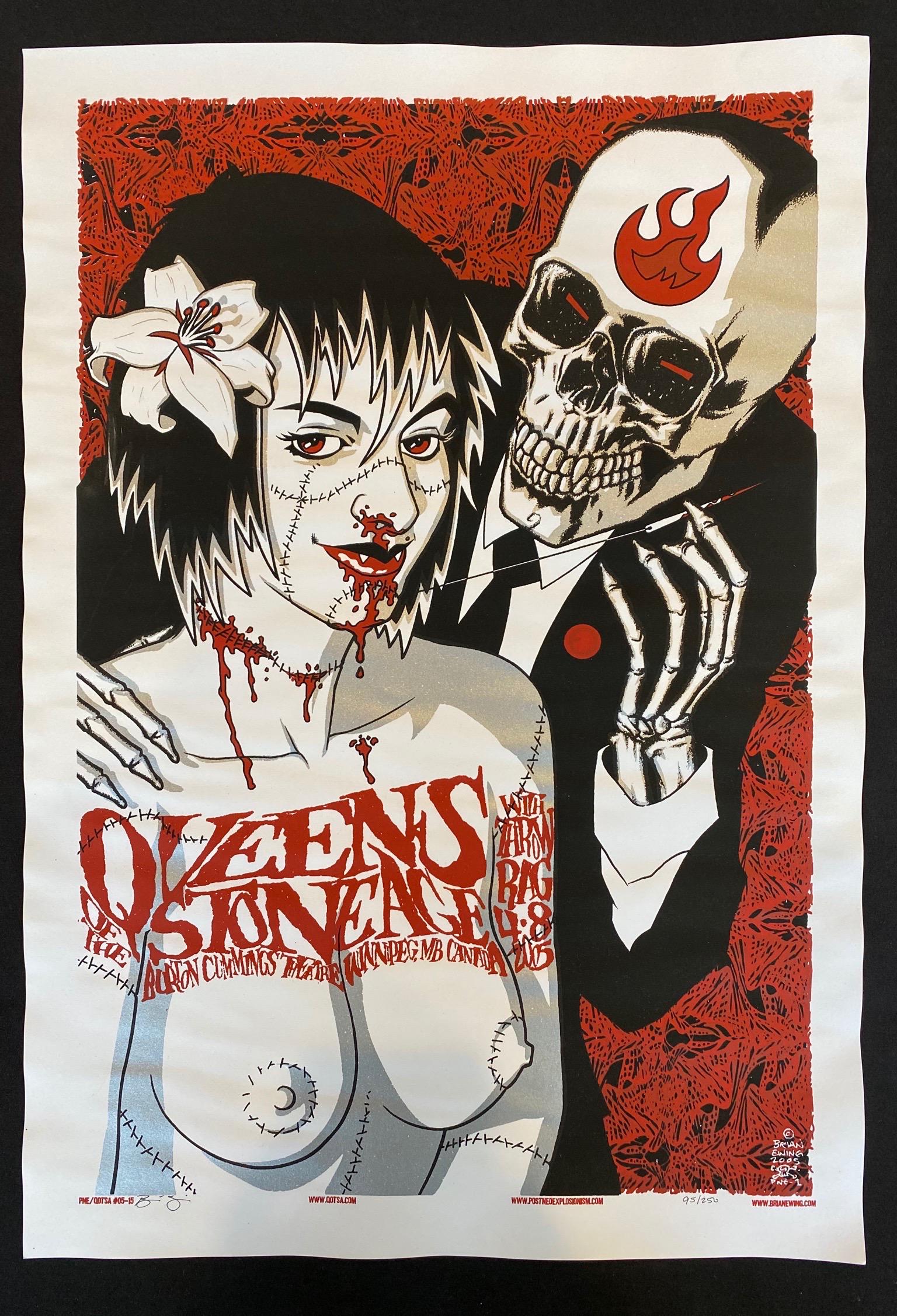 Queens of the Stone Age with Guests Concert Poster Apri: Queens of the Stone Age with Guests Concert Poster April 8 2005 In Winnipeg Canada Artist Signed and Numbered -- Dimensions: H: 24 x 17 inches --- Bidding note: We will be attempting to close these it