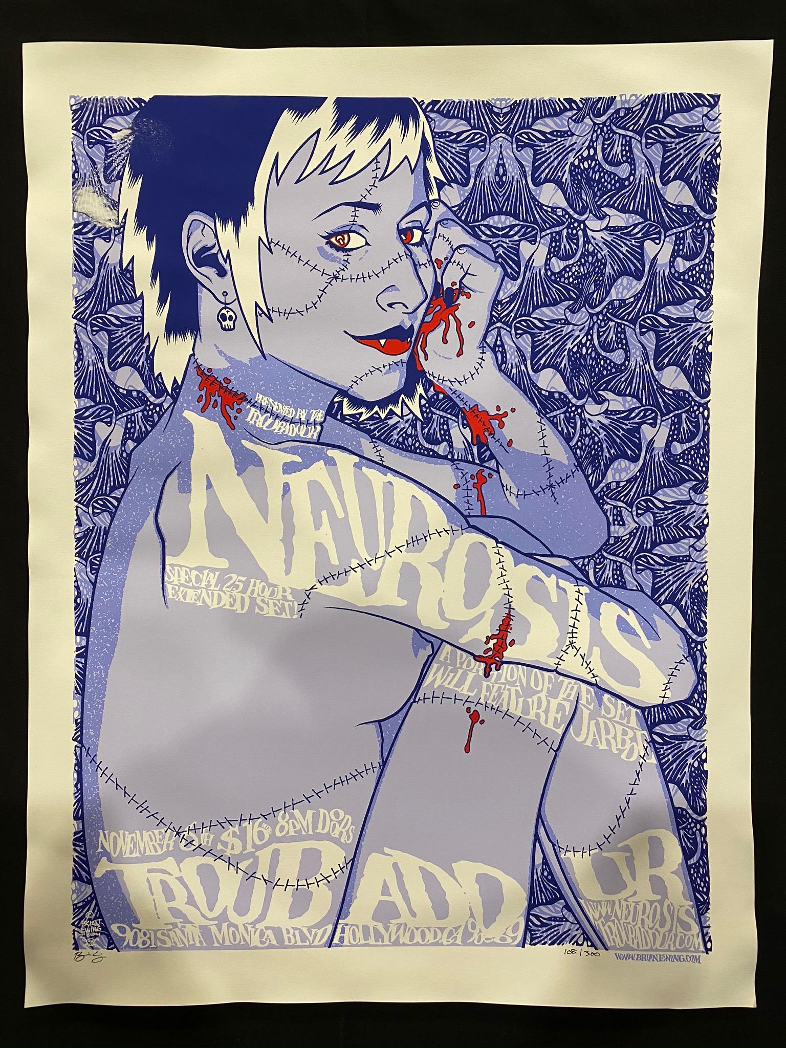 Neurosis and Special Guess Concert Poster November 6 20: Neurosis and Special Guess Concert Poster November 6 2004 at the Troubadour Hollywood California Artist Signed and Numbered -- Dimensions: H: 25 3/4 x 19 3/4 inches --- Bidding note: We will be attemp