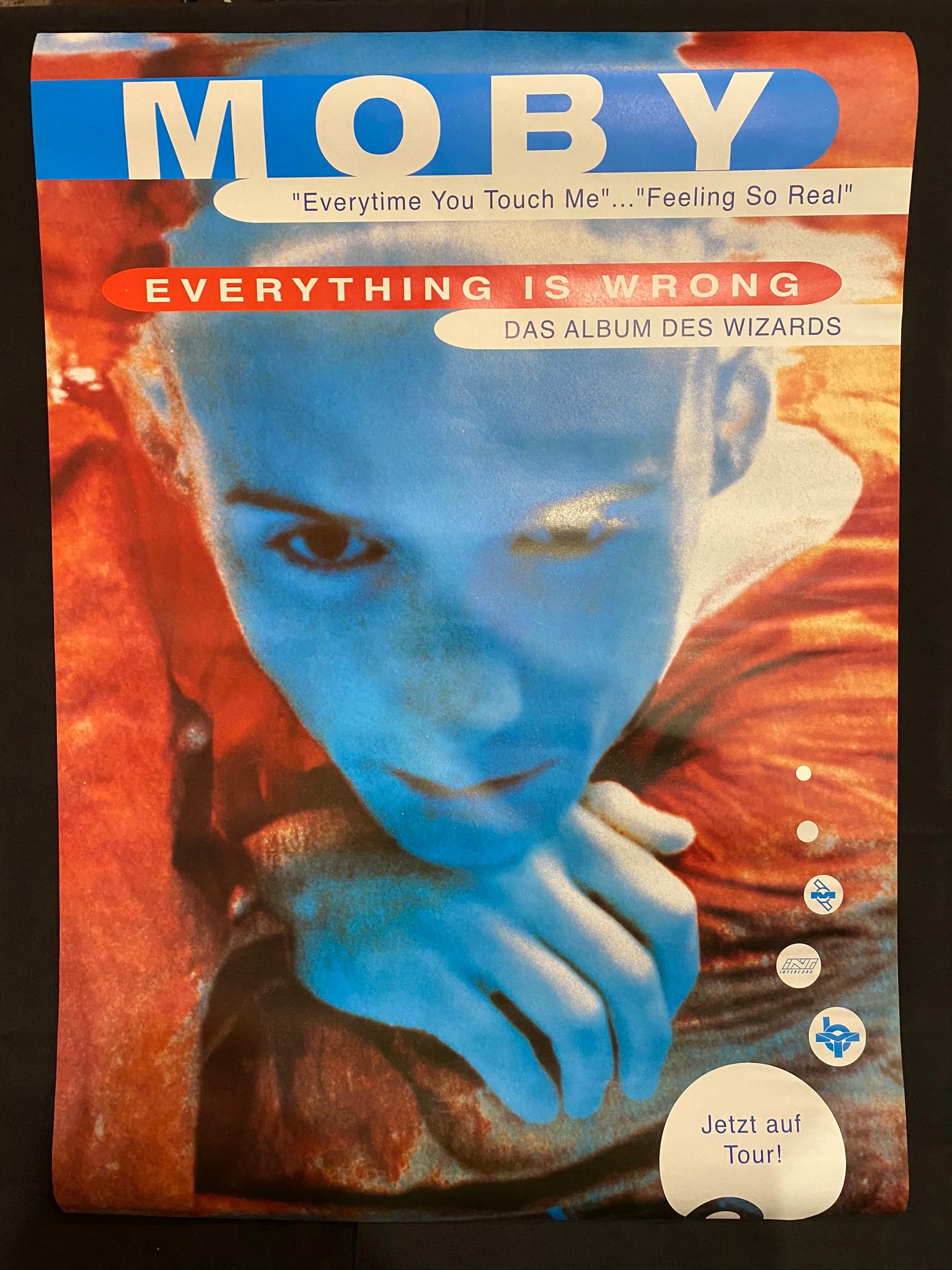 Moby Concert Concert Poster: Moby Concert Concert Poster -- Dimensions: H: 33 x 23 inches --- Bidding note: We will be attempting to close these items at a rate of 2 items per minute. Due to possible internet, mobile phone data o