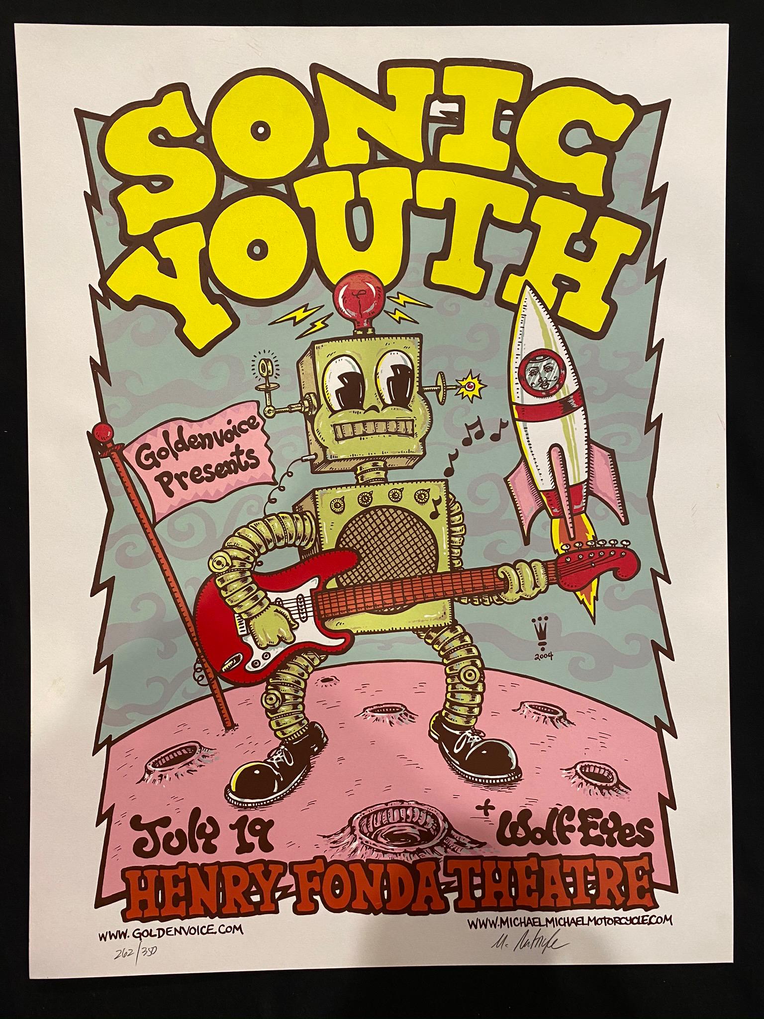 Sonic Youth Concert Poster July 19 at the Henry Fonda T (1 of 4)