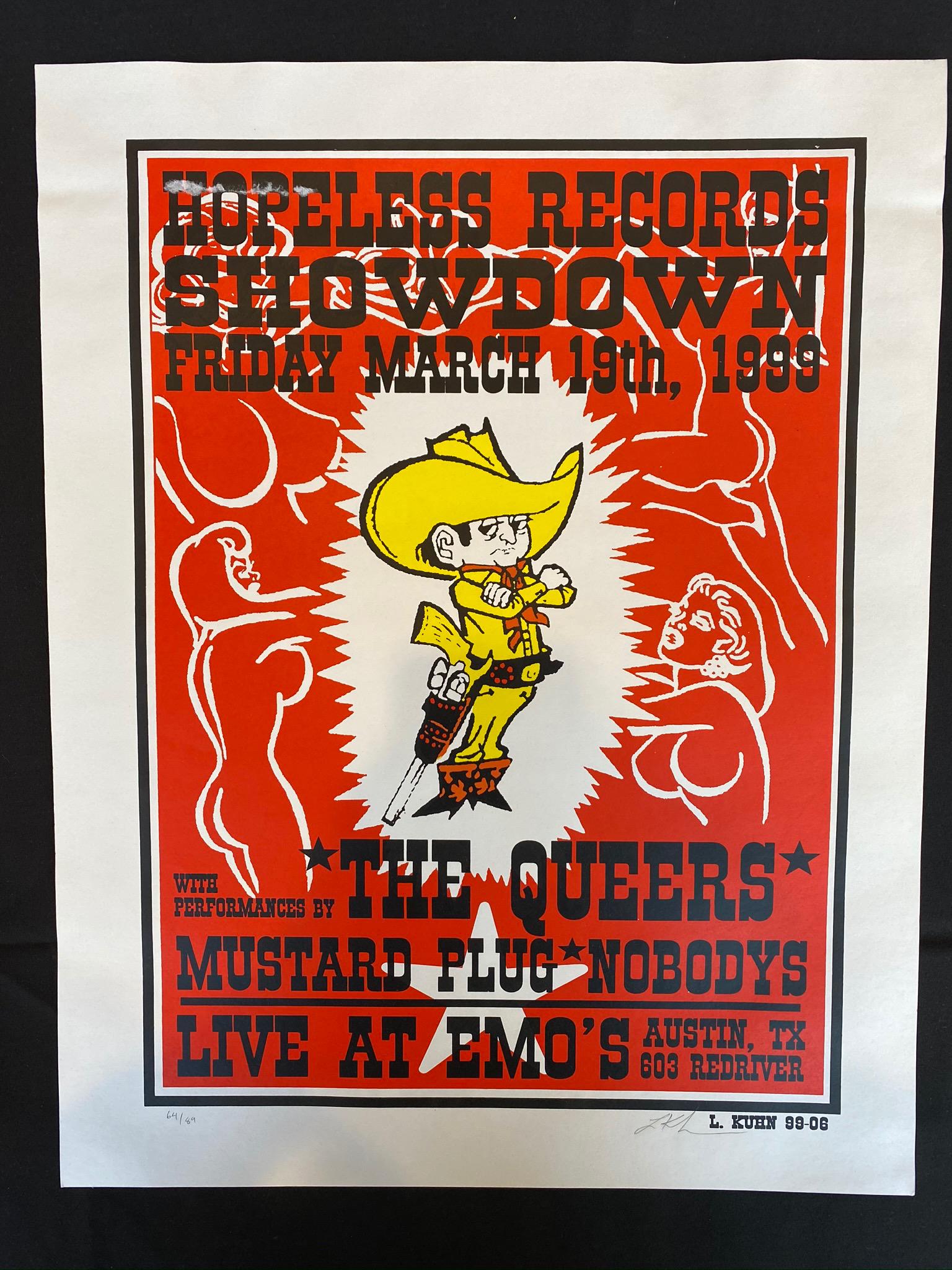The Queers and Guests Concert Poster March 19 1999 In A (1 of 4)