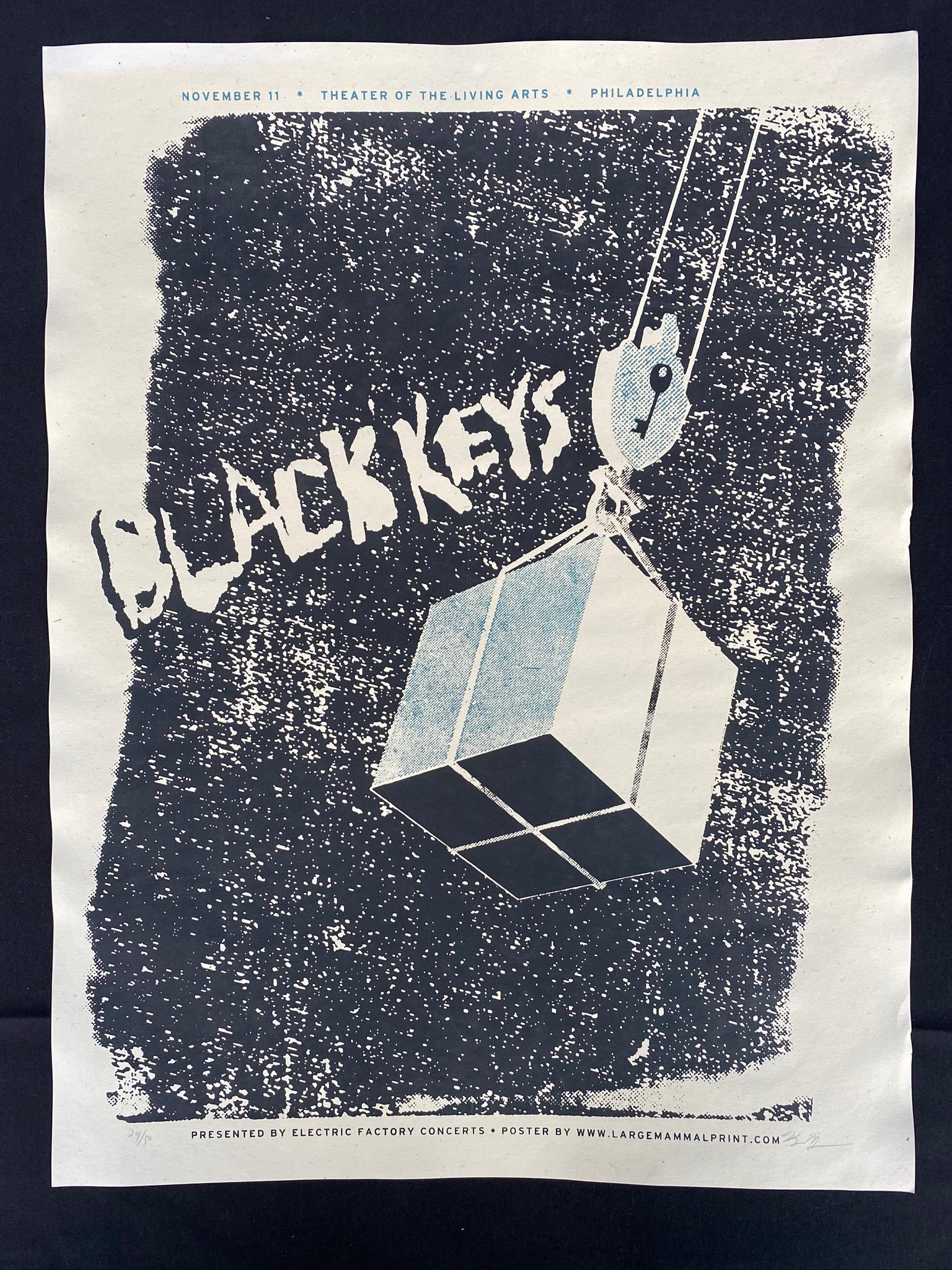 The Black Keys Concert Poster November 11 at the Electr: The Black Keys Concert Poster November 11 at the Electric Factory Artist Signed Numbered -- Dimensions: H: 24 7/8 x 18 3/4 inches --- Bidding note: We will be attempting to close these items at a rate