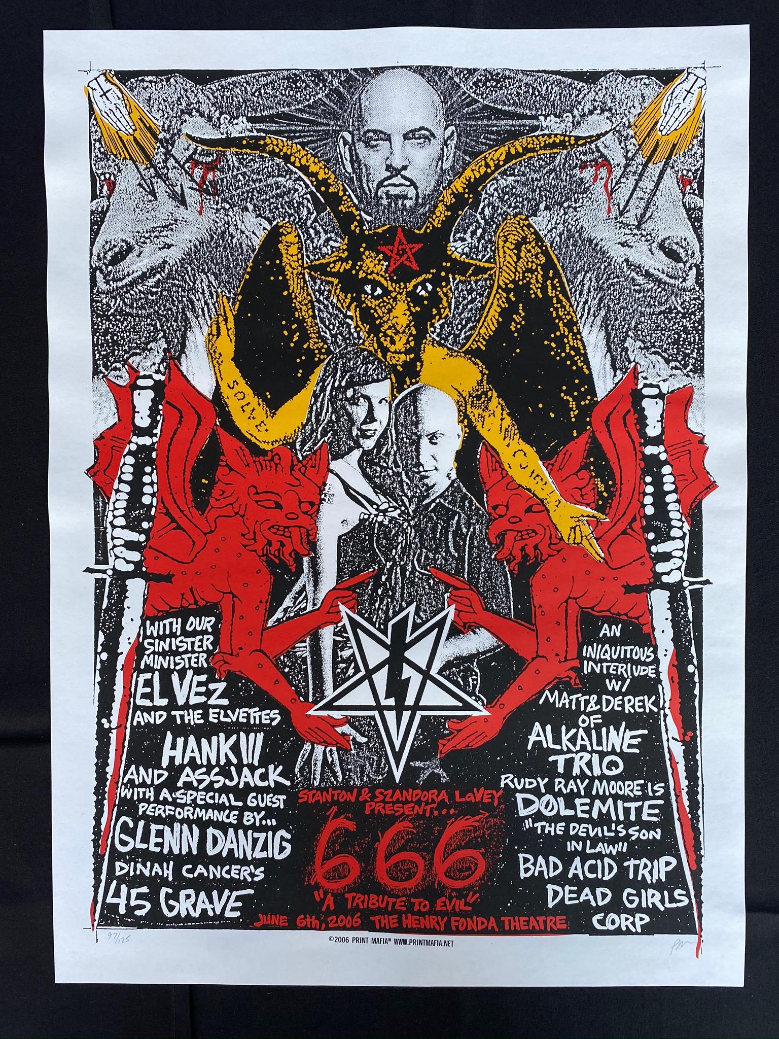 Sinister Minister and Guests Concert Poster June 6 2006: Sinister Minister and Guests Concert Poster June 6 2006 Artist Signed and Numbered -- Dimensions: H: 21 7/8 x 15 7/8 inches --- Bidding note: We will be attempting to close these items at a rate of 2 