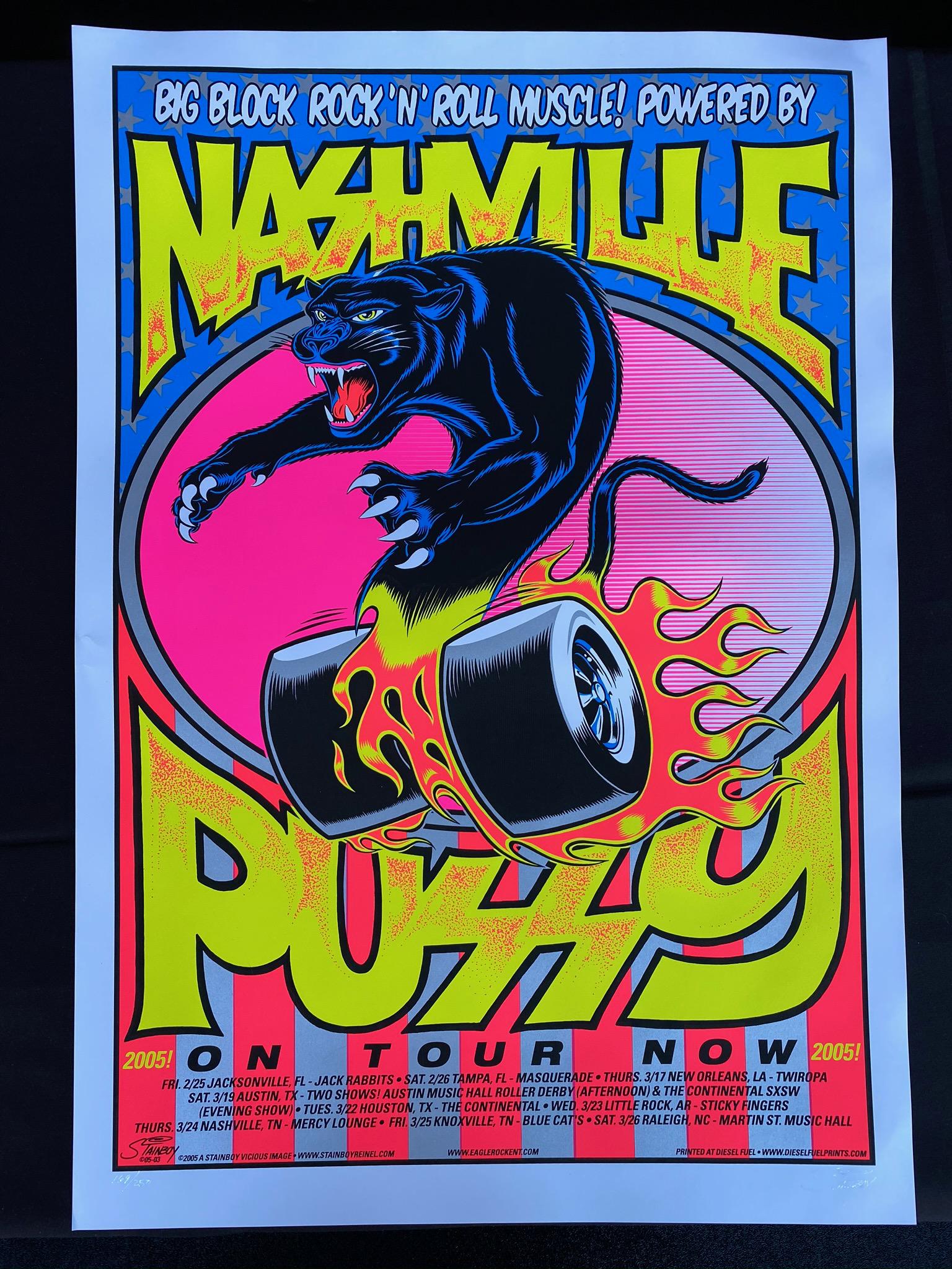 Nashville Pushy On Tour Now 2005 Artist Signed Numbered (1 of 4)