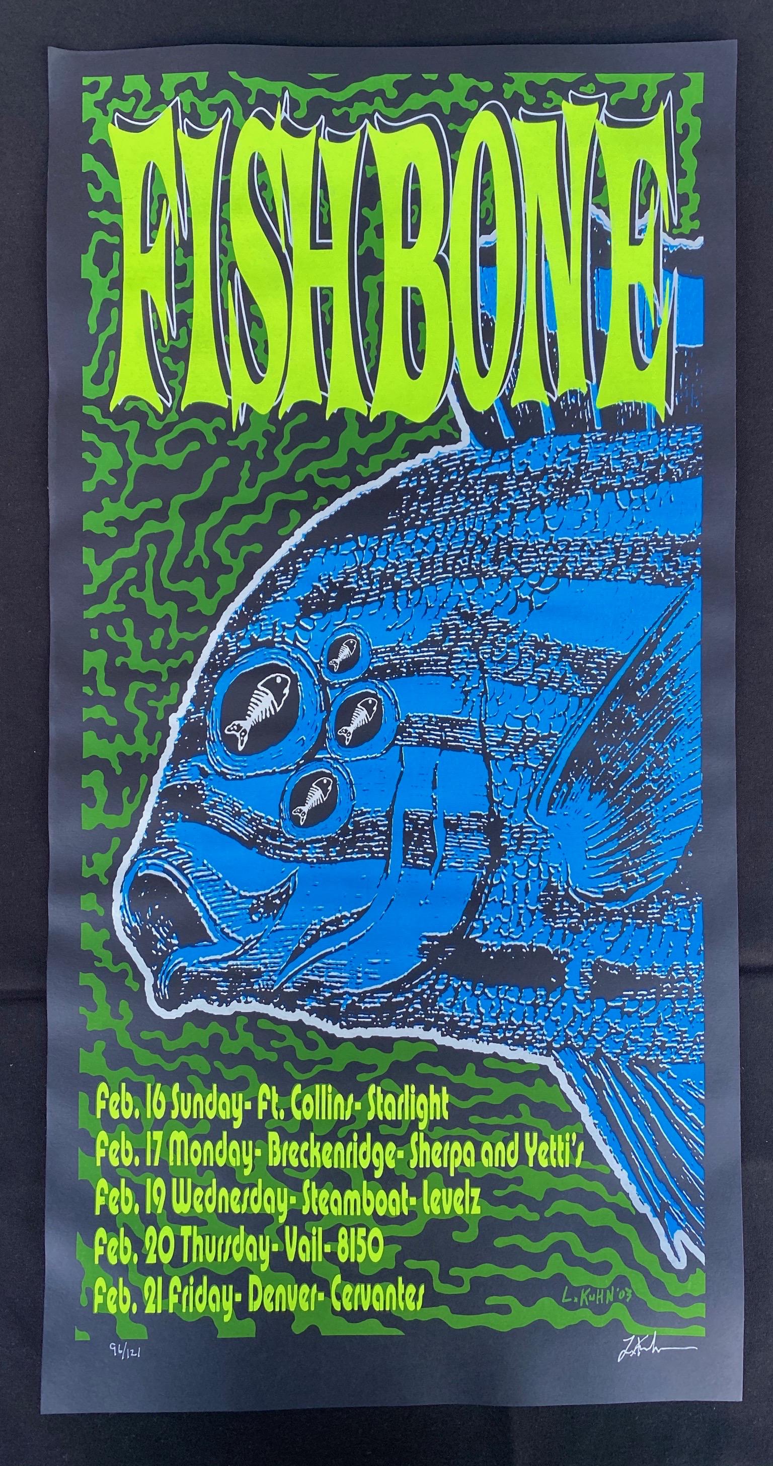 Fishbone Multi Date Venue Concert Poster Artist Signed (1 of 4)