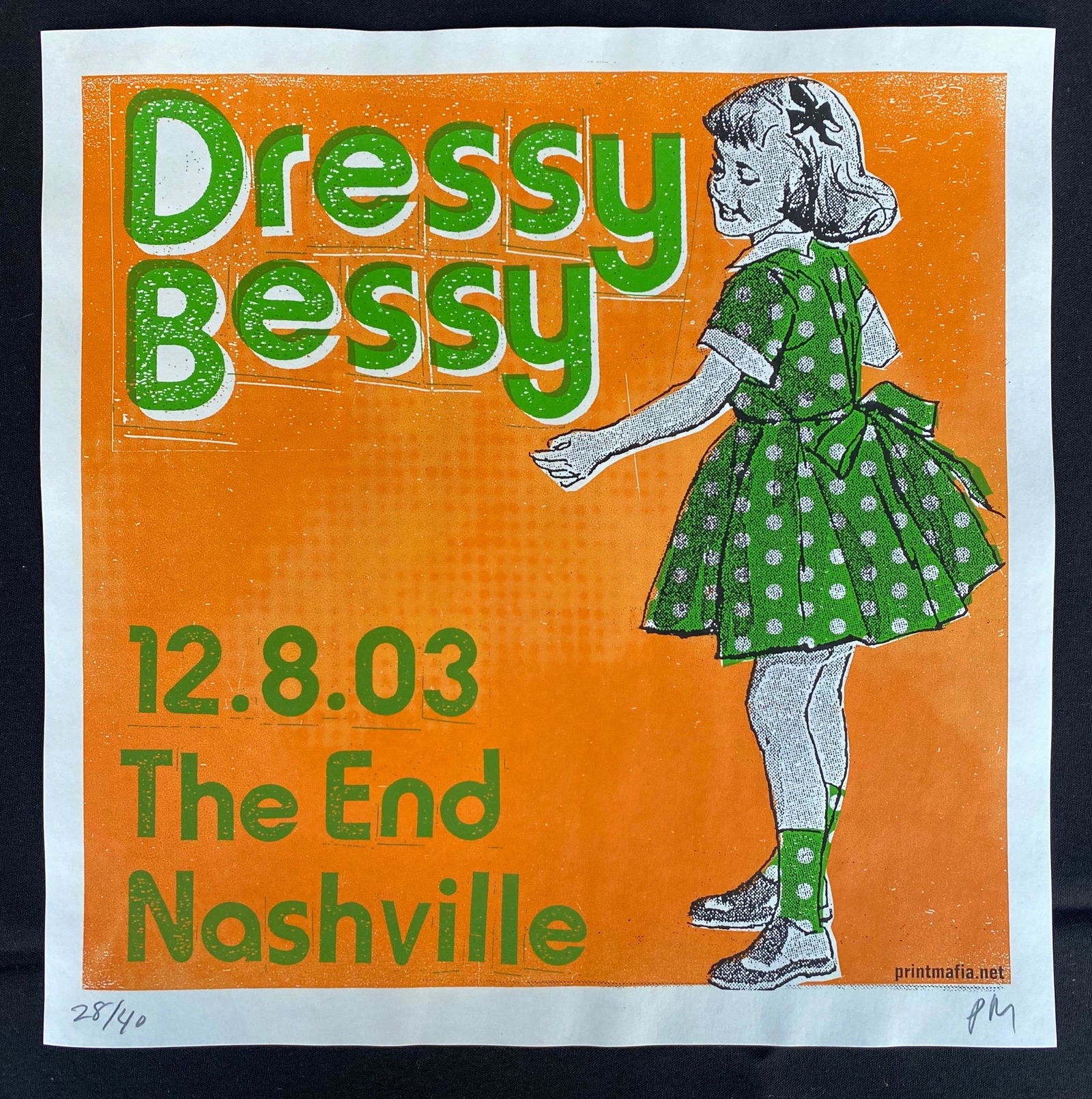 Dressy Bessy Concert Poster December 8 2003 Artist Sign (1 of 4)