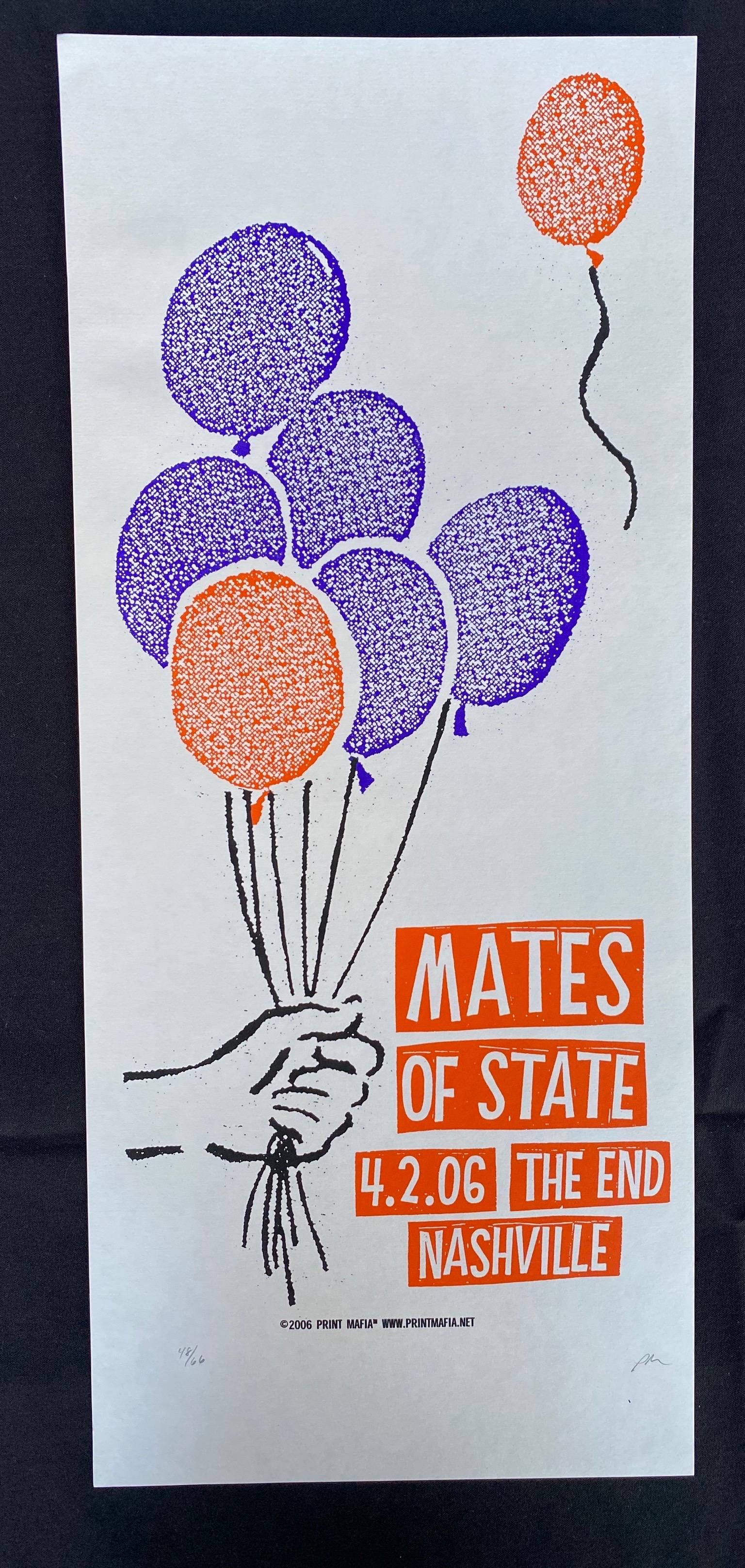 Mates of State Concert Poster April 2 2006 Artist Signe: Mates of State Concert Poster April 2 2006 Artist Signed and Numbered -- Dimensions: H: 21 x 9 inches --- Bidding note: We will be attempting to close these items at a rate of 2 items per minute. Due 