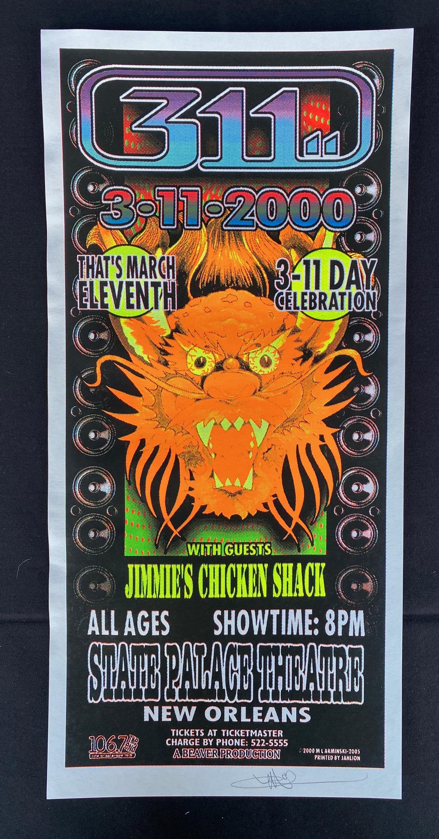 311 with Guests. 3-11-2000. Artist Signed Concert Post (1 of 3)