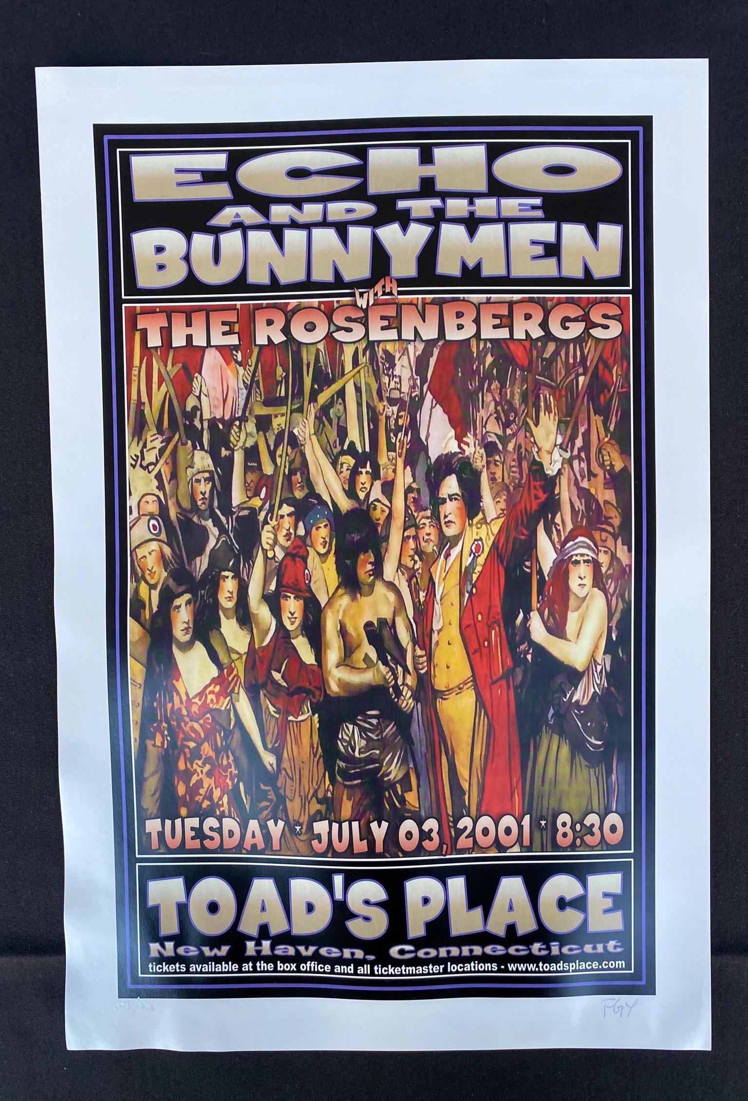 Echo and the Bunnymen Concert Poster July 3 2001 Artist (1 of 4)