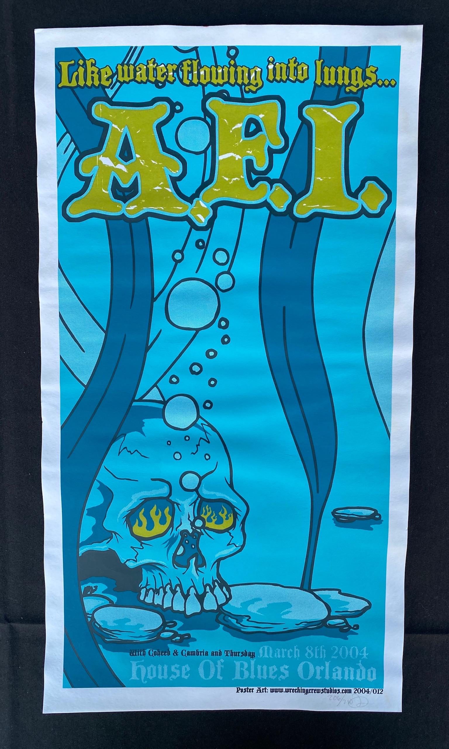 A. F. I. Concert Poster March 8 2004 at the House of Bl (1 of 3)