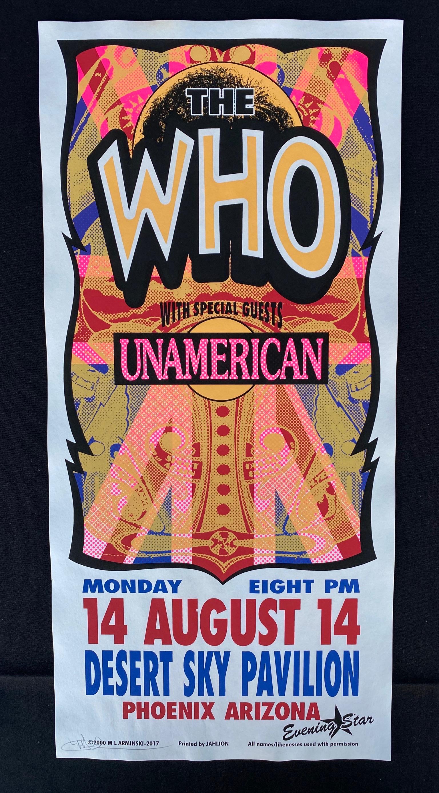 The Who Concert Poster August 14 2000 Desert Sky Pavili (1 of 3)