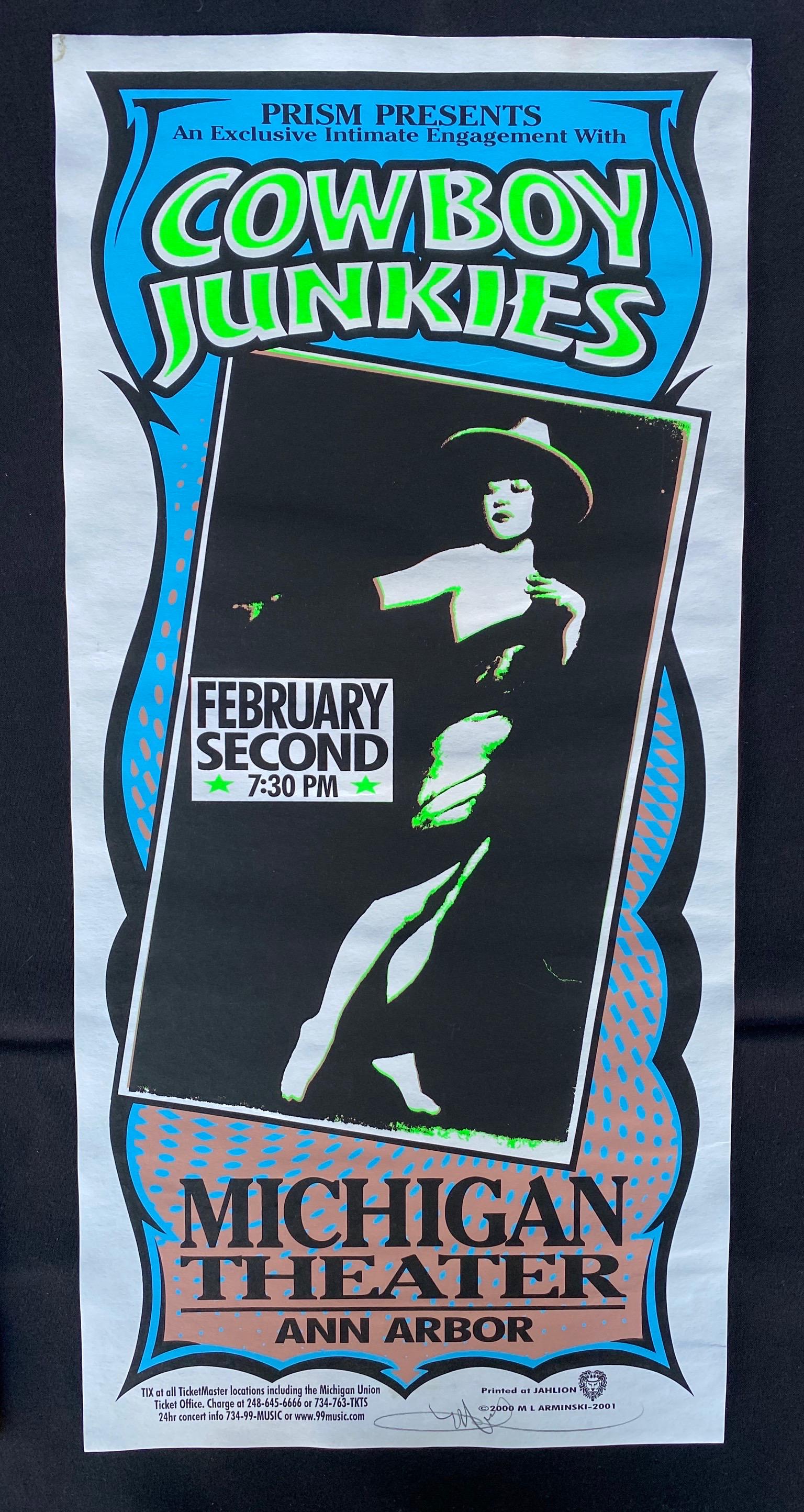 Cowboy Junkies Concert Poster February 2 2000 at the Mi (1 of 3)