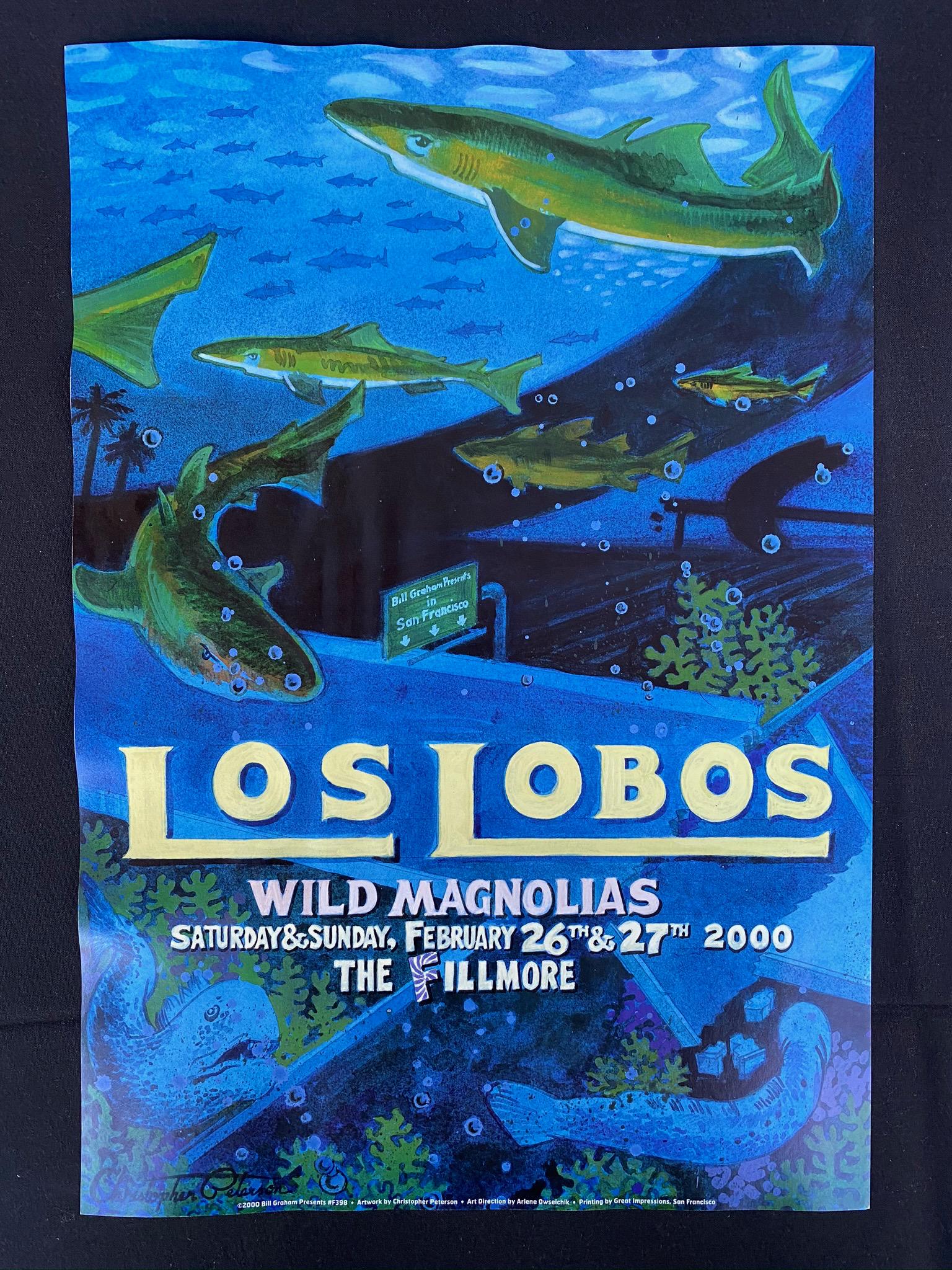 Los Lobos Concert Poster February 26 and 27th 2000 at t (1 of 2)